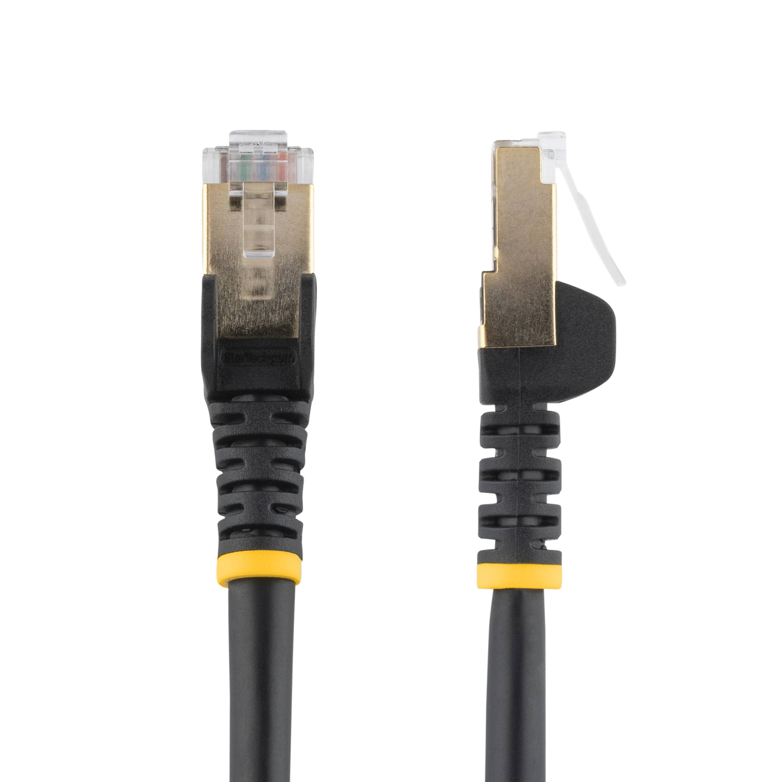 StarTech.com 0,5m zwart Cat6a Ethernet netwerkkabel shielded (STP) Cat6a patchkabel Cat 6a