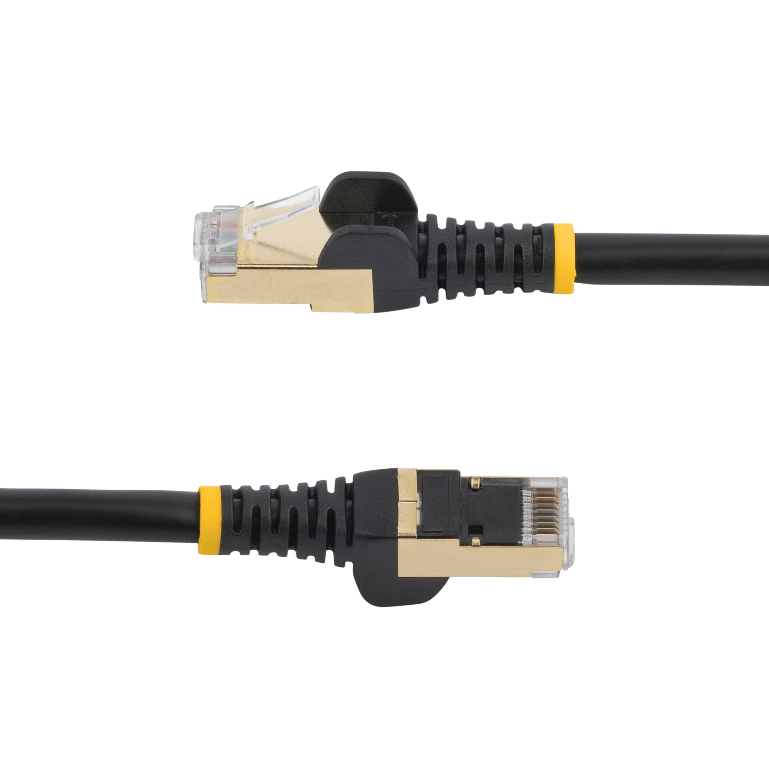 StarTech.com 0,5m zwart Cat6a Ethernet netwerkkabel shielded (STP) Cat6a patchkabel Cat 6a
