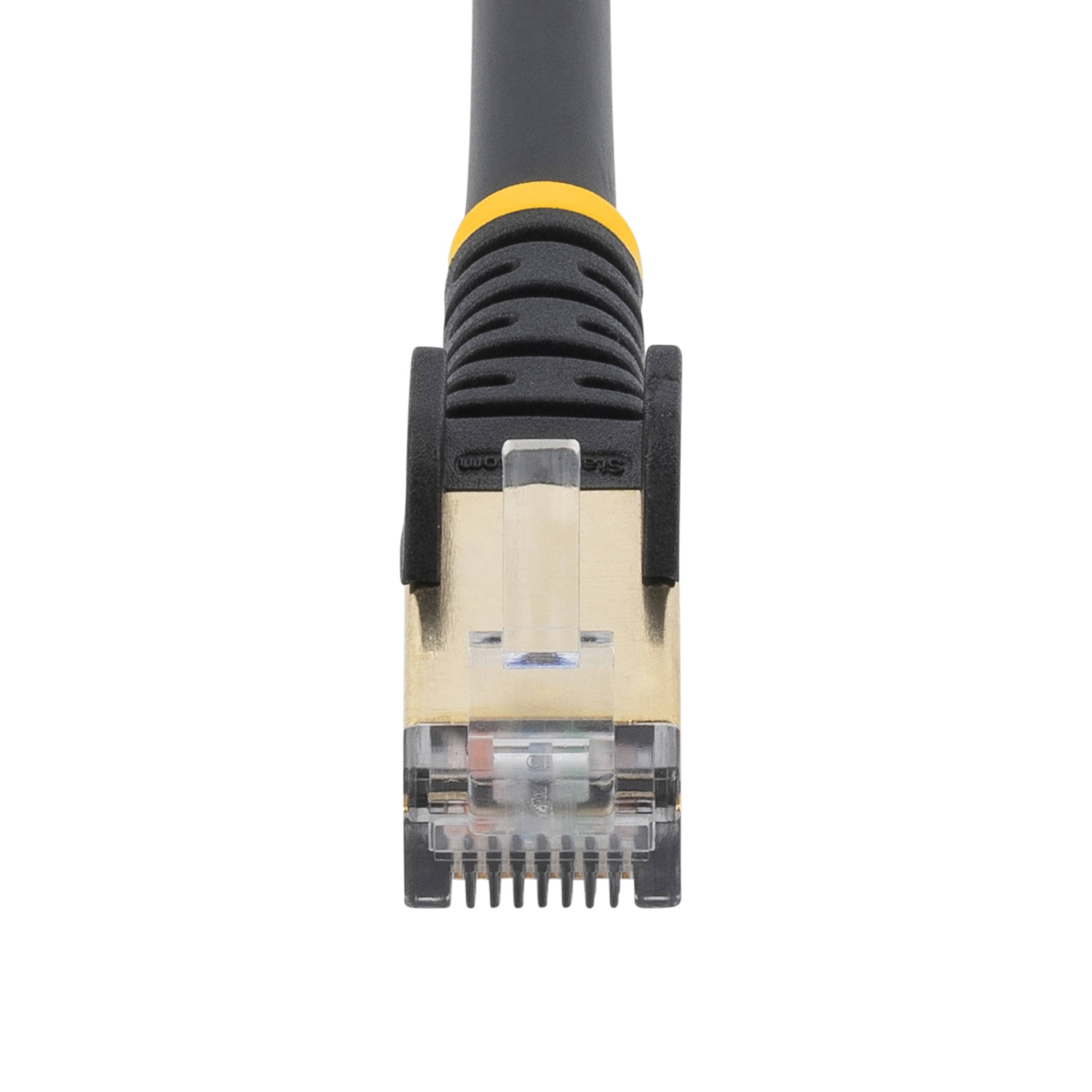 StarTech.com 0,5m zwart Cat6a Ethernet netwerkkabel shielded (STP) Cat6a patchkabel Cat 6a