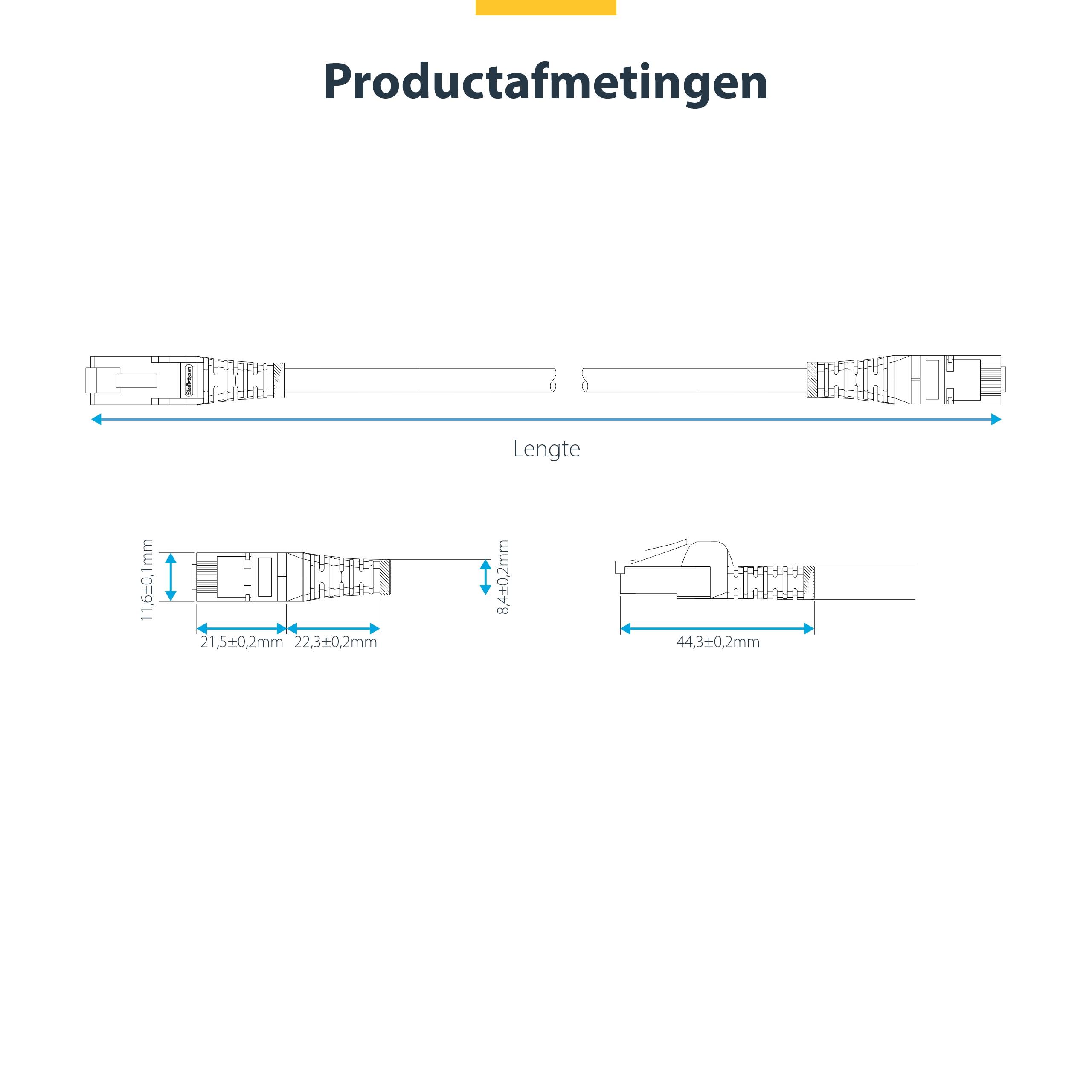 StarTech.com 1m CAT8 Netwerkkabel, Wit, Snagless RJ45, 25G/40G, 2000MHz, 100W PoE++, S/FTP, 26AWG 100% Pure Koperdraad, LSZH, Shielded Ethernet Kabel met Trekontlasting, Fluke Channel Getest