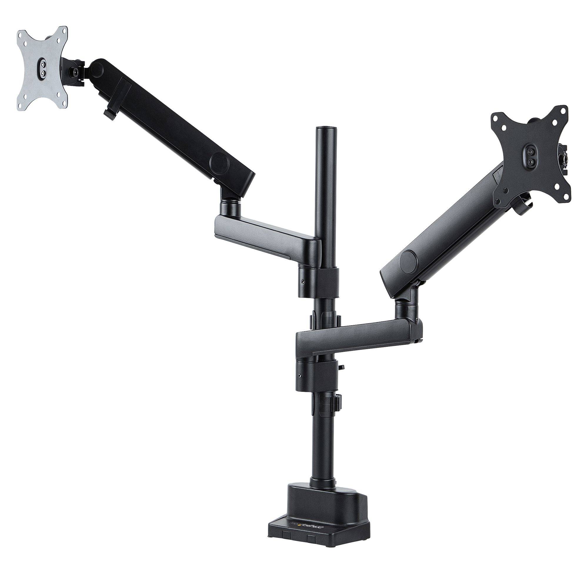 StarTech.com Dual monitor arm bureau monteerbaar horizontale stang doorvoergat of klem