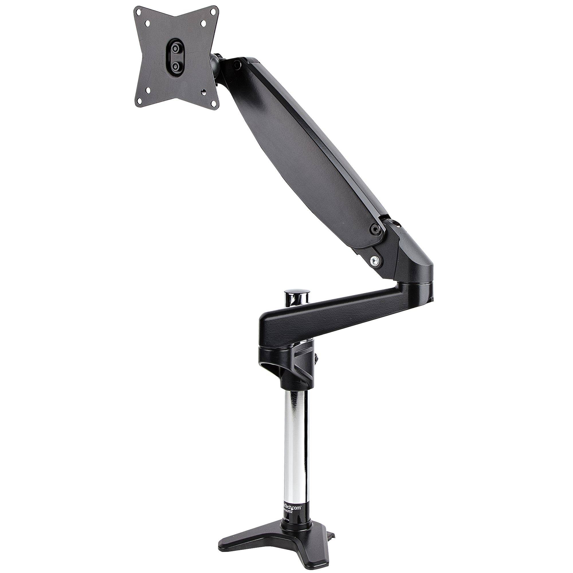 StarTech.com Bureau Monitor Arm voor Enkele VESA-display tot 32"of 49" Ultrawide 8kg, Full Motion en Verstelbare Hoogte, Bureauklem/Doorvoertule, Single Monitor Arm
