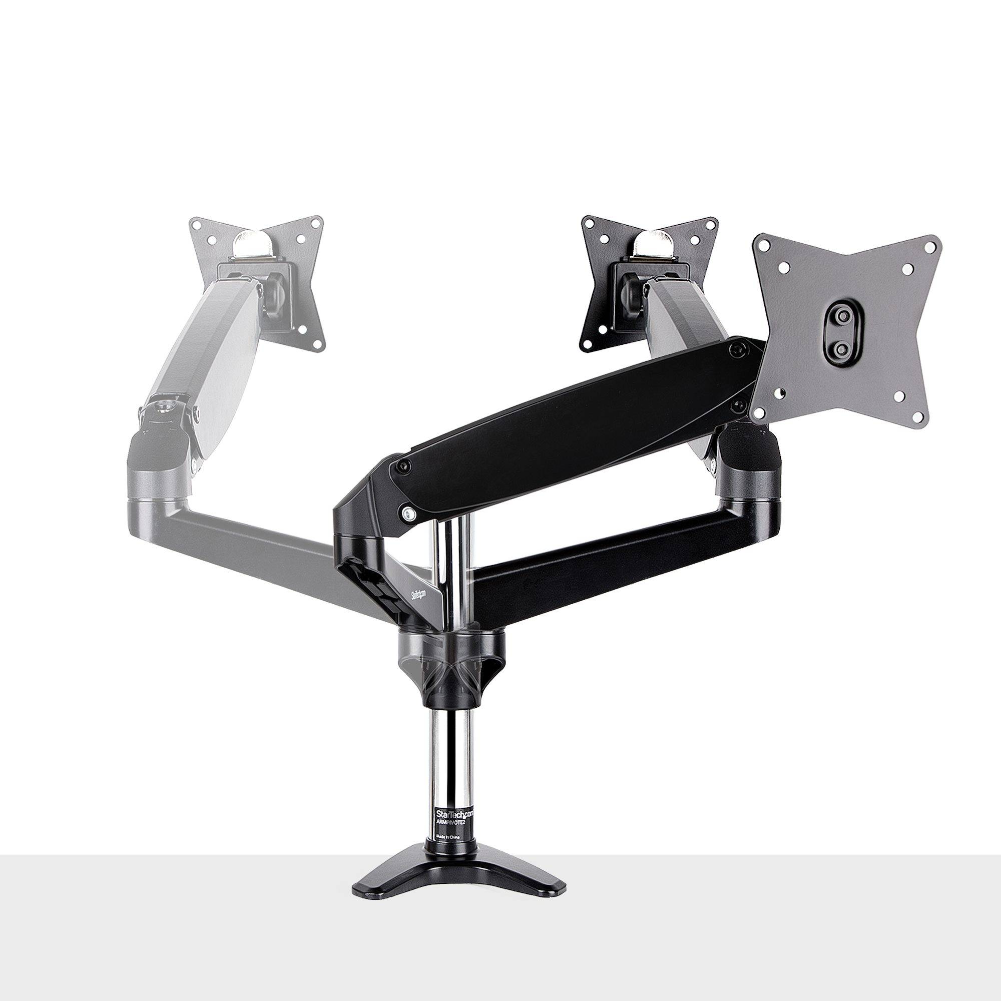 StarTech.com Bureau Monitor Arm voor Enkele VESA-display tot 32"of 49" Ultrawide 8kg, Full Motion en Verstelbare Hoogte, Bureauklem/Doorvoertule, Single Monitor Arm