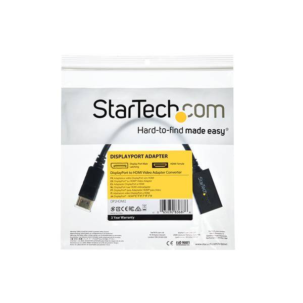 StarTech.com DisplayPort naar HDMI Video Adapter Converter