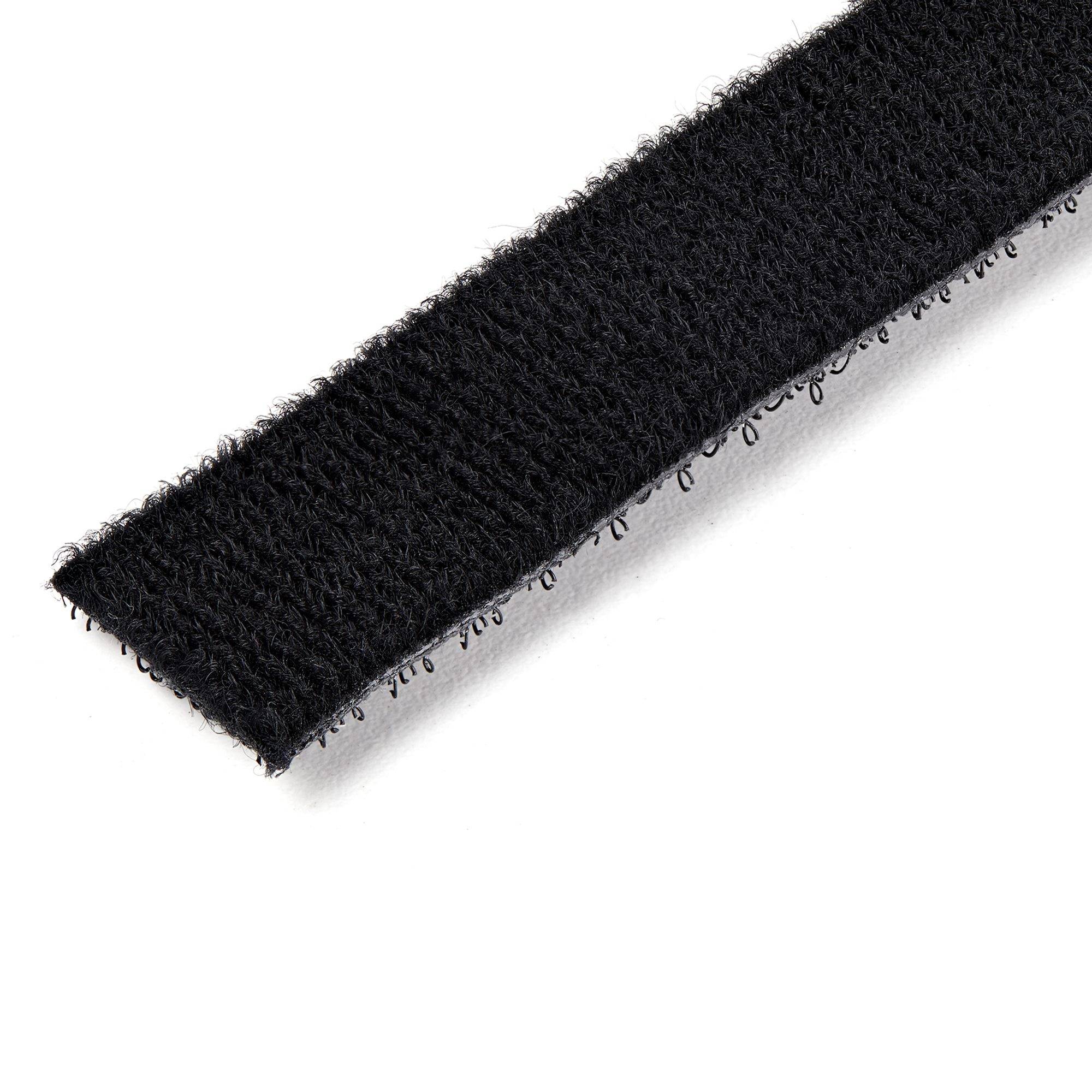 StarTech.com 30m Bulk Rol Klittenband - Op Maat te Knippen Herbruikbare Kabelbinders - Industriële Klitband Tape - Zelfklevende Klittenband Tyrap Strips - Zwart