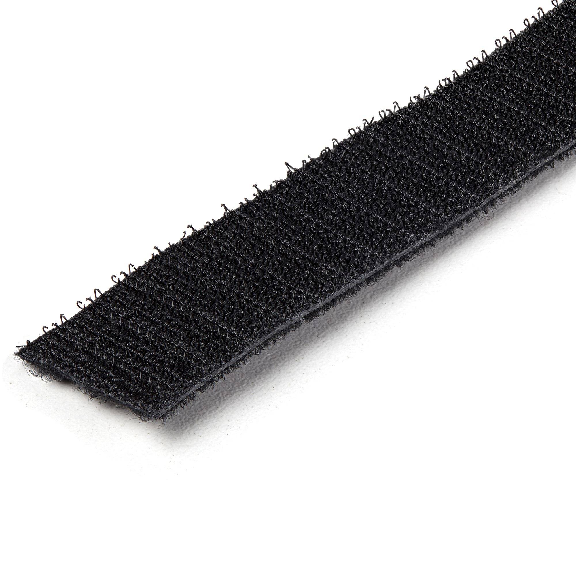 StarTech.com 30m Bulk Rol Klittenband - Op Maat te Knippen Herbruikbare Kabelbinders - Industriële Klitband Tape - Zelfklevende Klittenband Tyrap Strips - Zwart