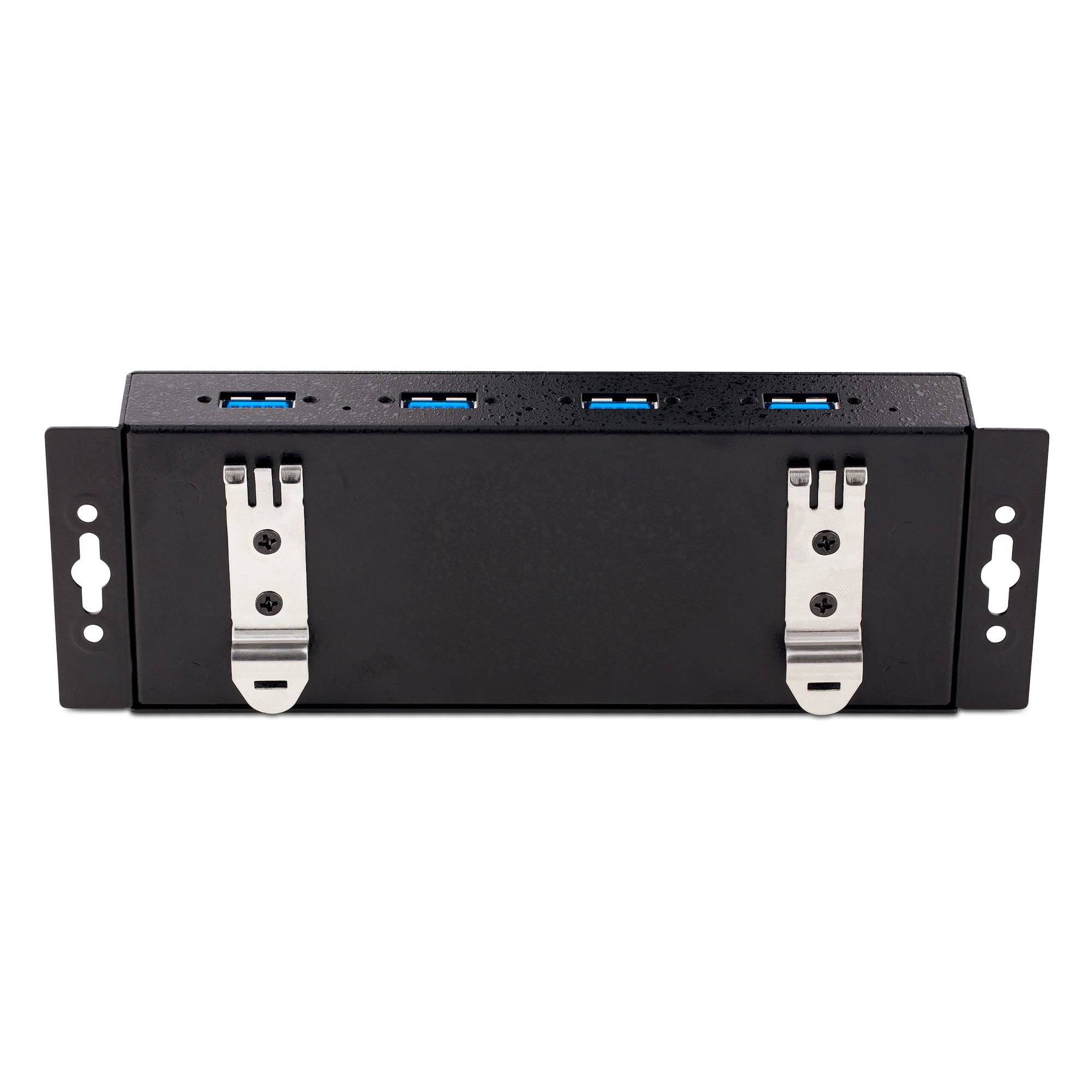 StarTech.com 4-Port Industrial USB 3.0 Hub, 5Gbps, Rugged USB Hub met ESD en Overspanningsbeveiliging, DIN/Wand/Bureau Monteerbare USB-A Hub, USB Expander met Vergrendelbare Poorten, Heavy Duty