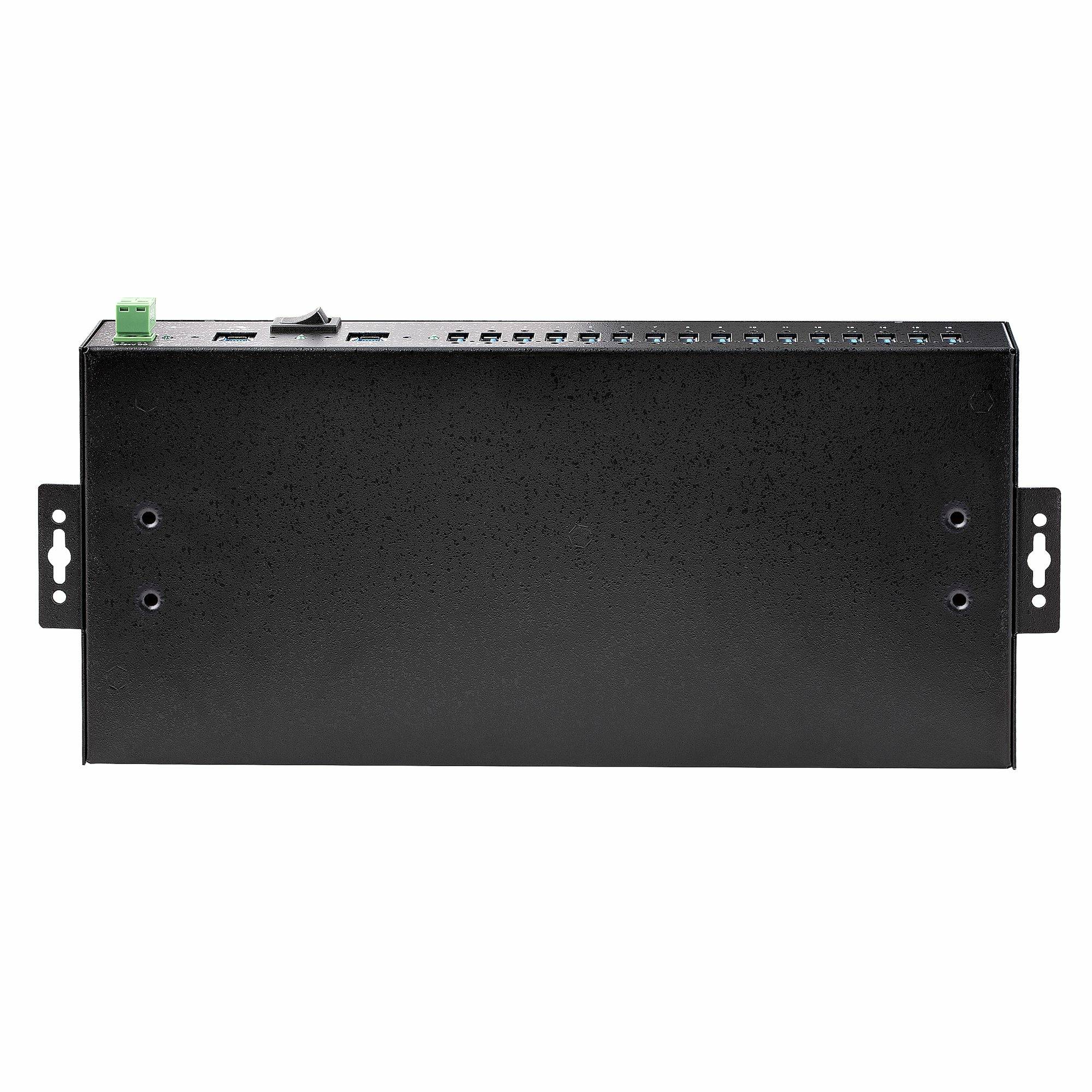 StarTech.com 16-Port Industriële USB Hub met Power Adapter, 5Gbps, Metalen Behuizing, Monteerbaar, ESD Bescherming, Terminal Block Voeding, USB Charging, Dual-Host Switch
