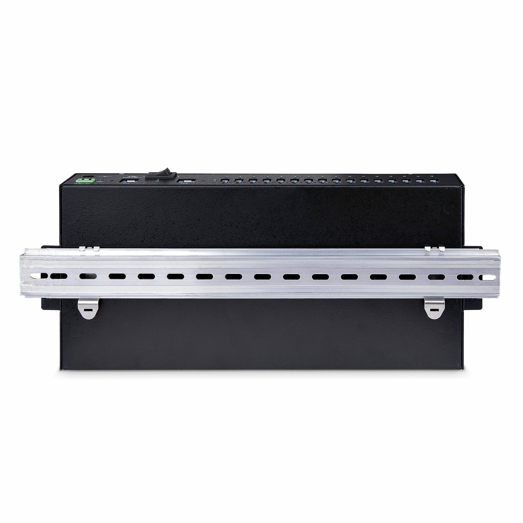 StarTech.com 16-Port Industriële USB Hub met Power Adapter, 5Gbps, Metalen Behuizing, Monteerbaar, ESD Bescherming, Terminal Block Voeding, USB Charging, Dual-Host Switch