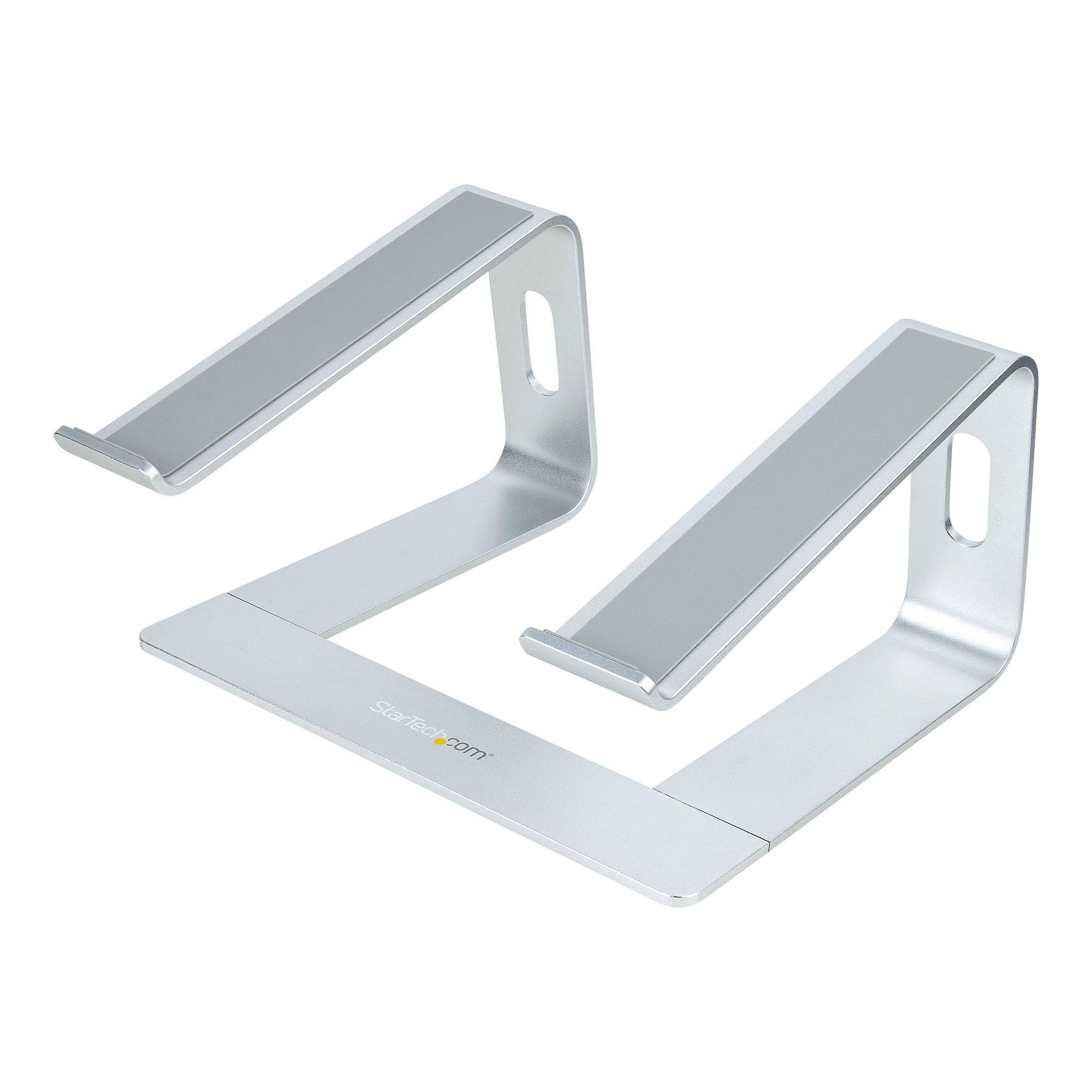 StarTech.com Laptop Standaard Bureau, Aluminum, Zilver, Max 5kg, Ergonomische Laptopstandaard, Draagbare Laptop Verhoger, Notebook Computer Stand voor Macbook Air/Pro, Dell XPS, Lenovo