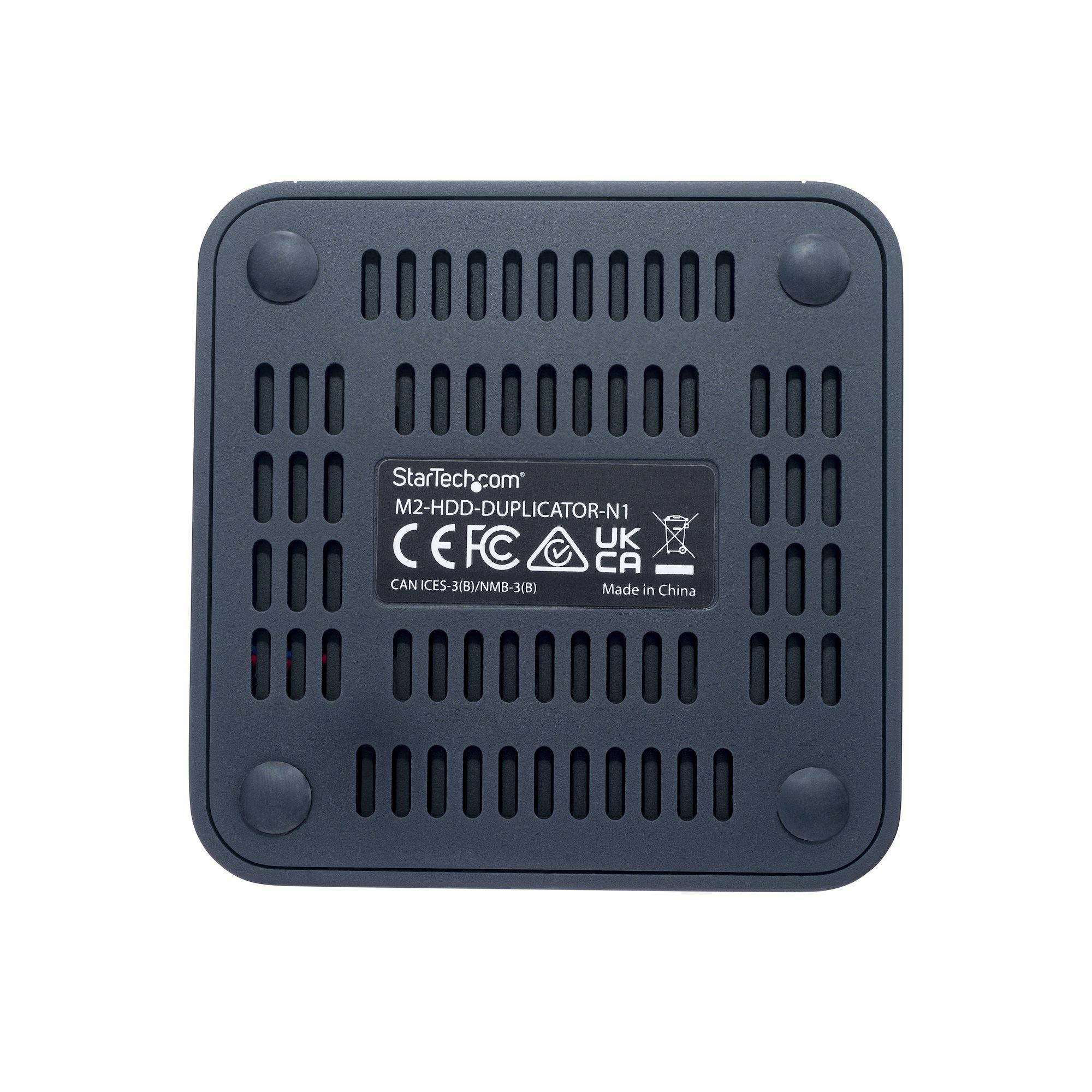 StarTech.com 1:1 M.2 NVMe Drive Duplicator, Standalone M.2 SSD Cloner/Copier tot 90GBpm, USB 3.2 20Gbps Dual-Bay M.2 Drive Dock, Inclusief USB-C/A Kabels