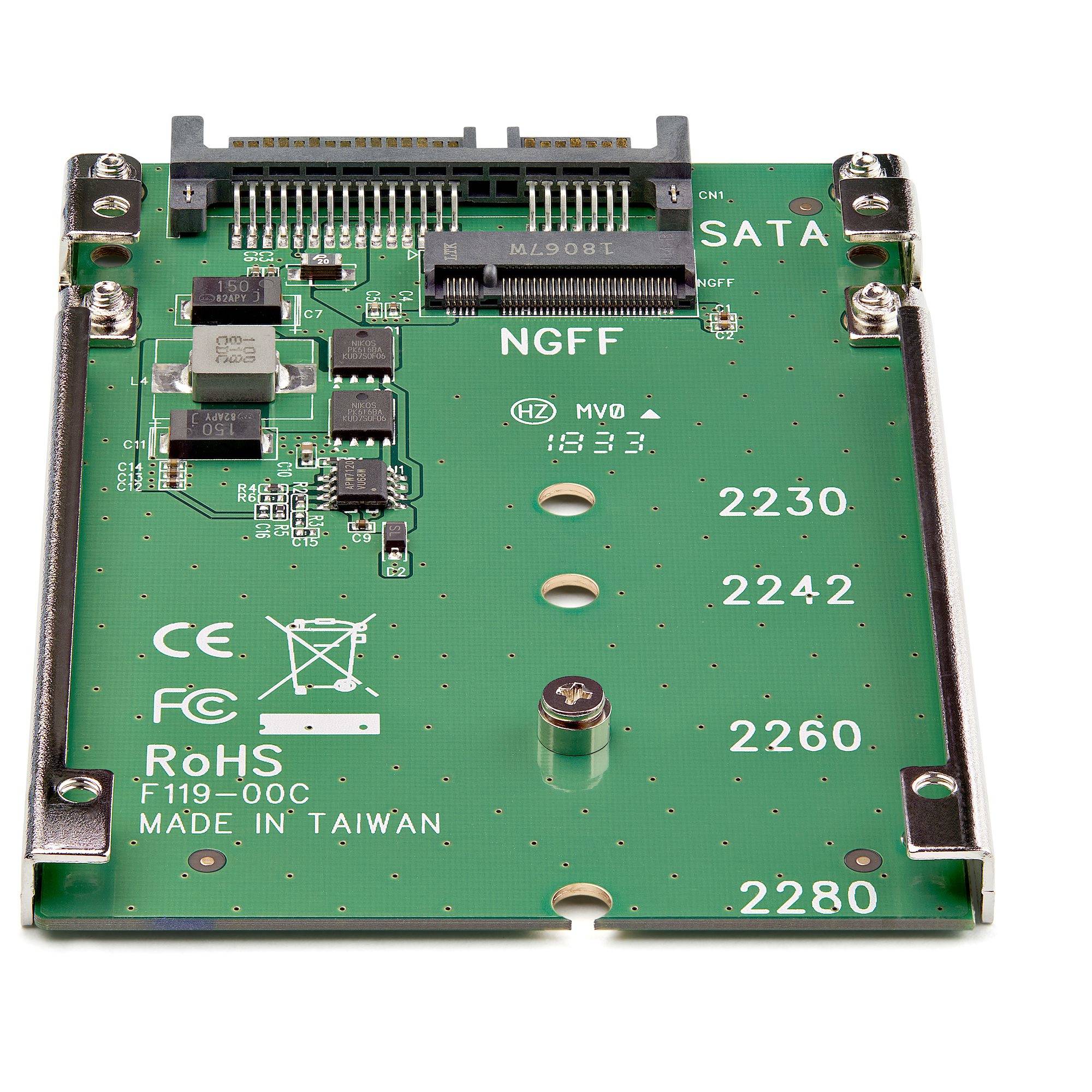 StarTech.com M.2 SATA SSD naar 2.5" SATA Adapter, Niet Compatibel met NVMe, Open-Frame Bracket, 7mm Hoog, M2 Hard Drive Adapter