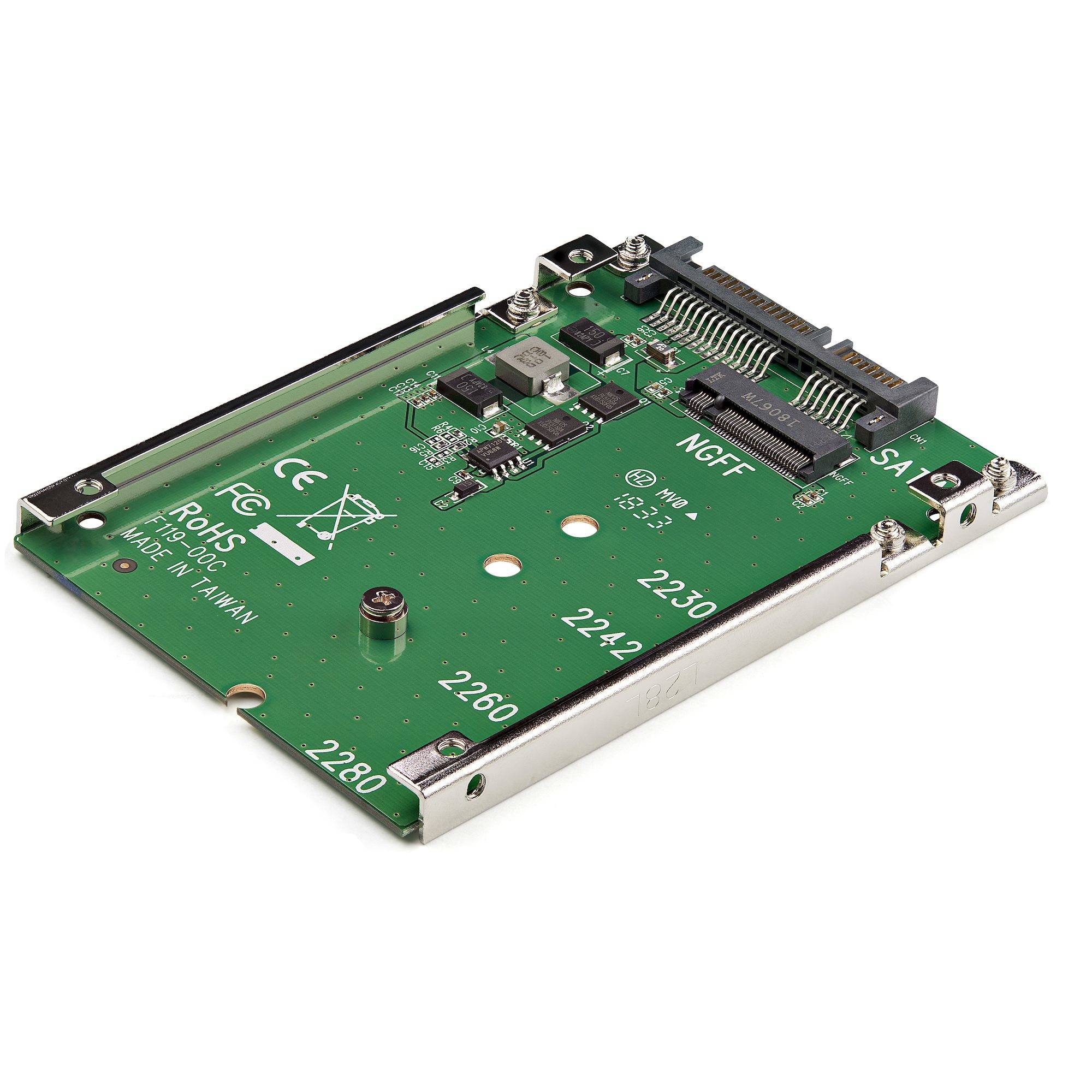 StarTech.com M.2 SATA SSD naar 2.5" SATA Adapter, Niet Compatibel met NVMe, Open-Frame Bracket, 7mm Hoog, M2 Hard Drive Adapter