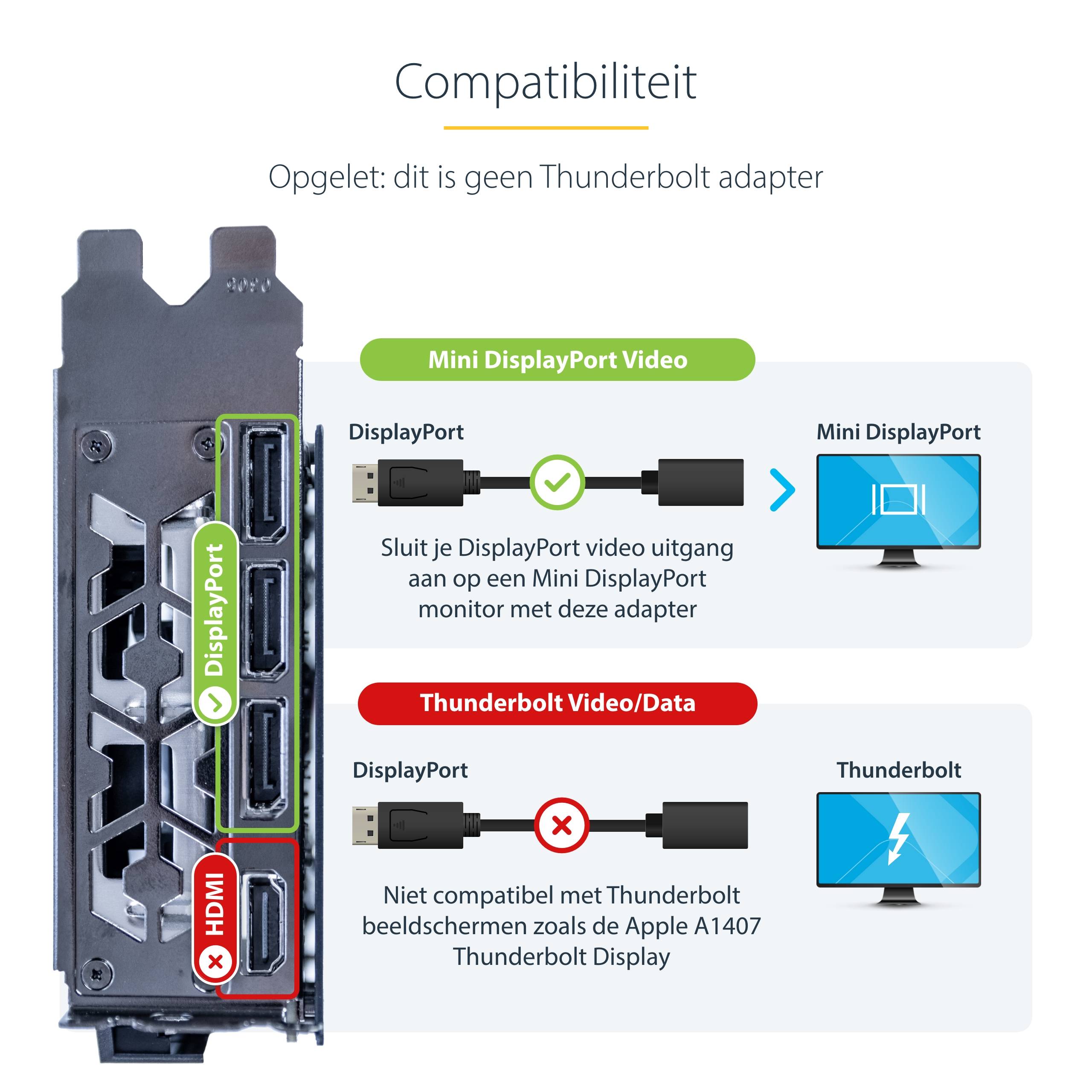 StarTech.com 15cm DisplayPort naar Mini DisplayPort Kabel - 4K x 2K UHD Video - DisplayPort Male naar Mini DisplayPort Female Adapter Kabel - DP Computer naar mDP 1.2 Monitor/Scherm