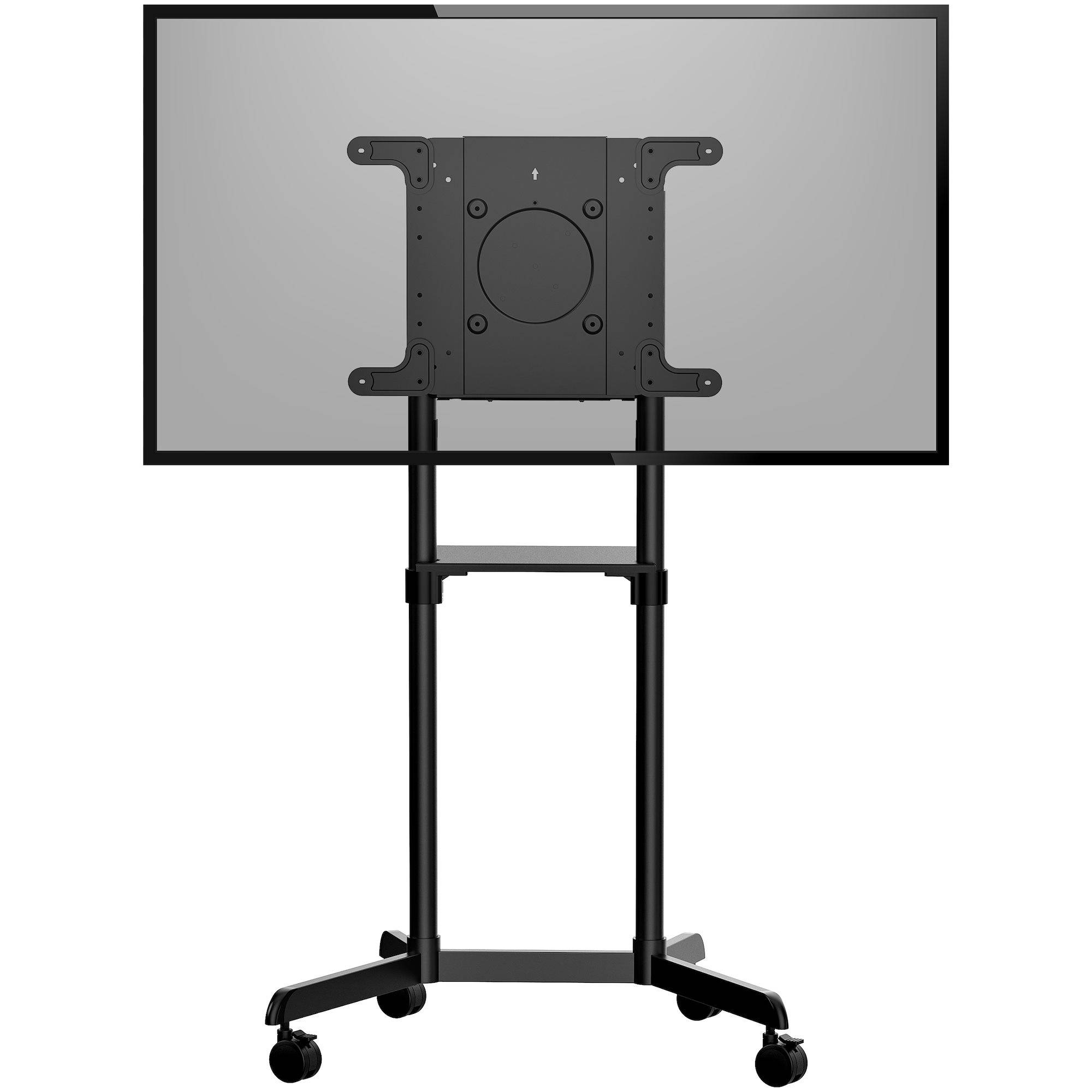 StarTech.com Verrijdbare TV Standaard - Mobiele TV Vloerstandaard voor 37-70" VESA Scherm (70kg) - TV Trolley met Schap en Opbergvak - Roteren/Kantelen - Universele TV Mount op Wielen