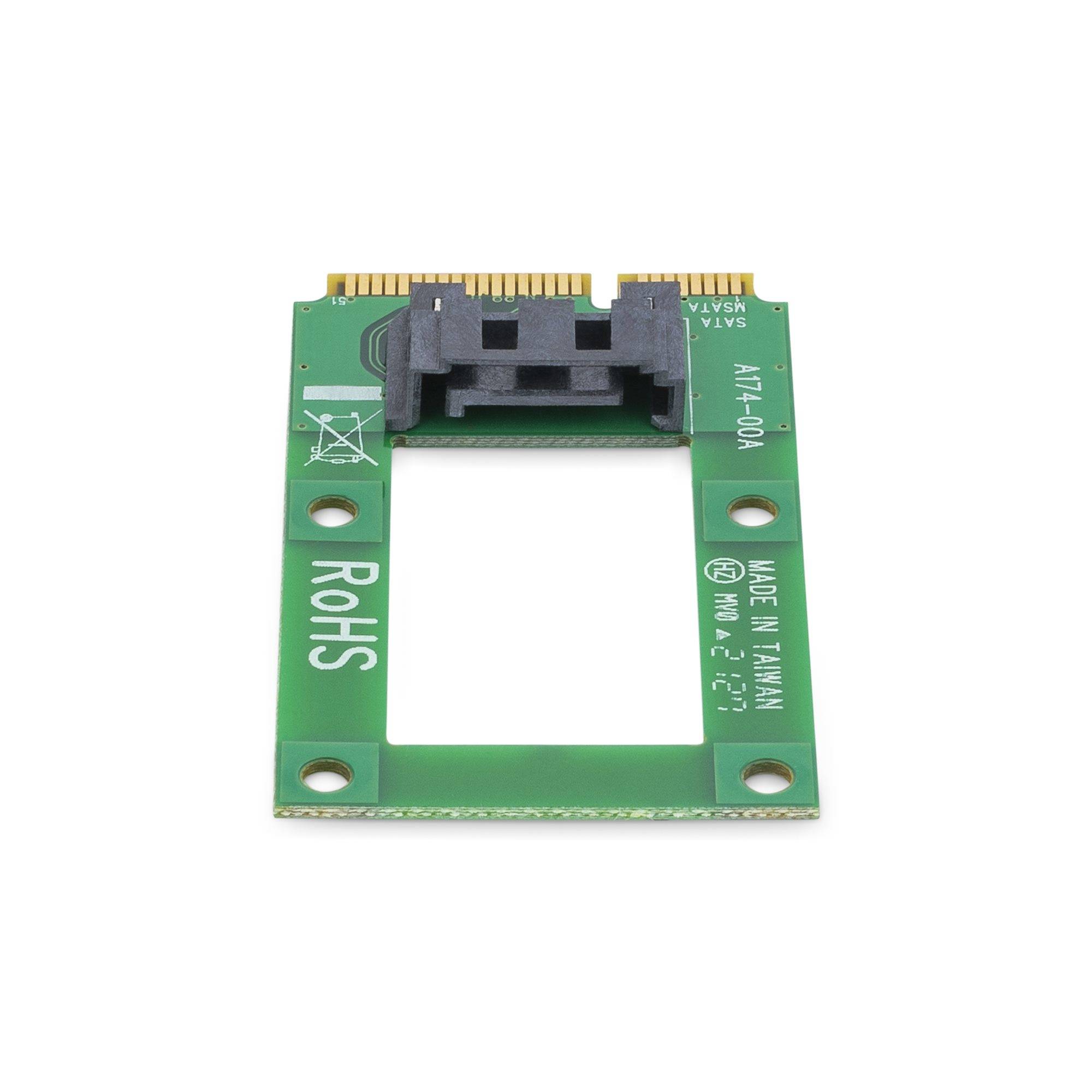 StarTech.com mSATA-naar-SATA HDD / SSD-adapter – Mini SATA-naar-SATA-converterkaart
