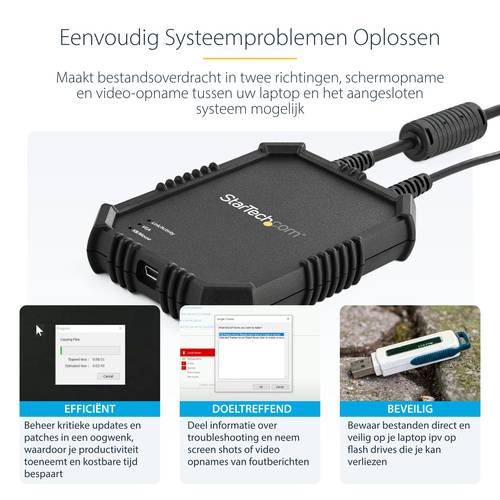 StarTech.com USB 2.0 KVM console - draagbare laptop Crash cart adapter met bestandsoverdracht & video-opname