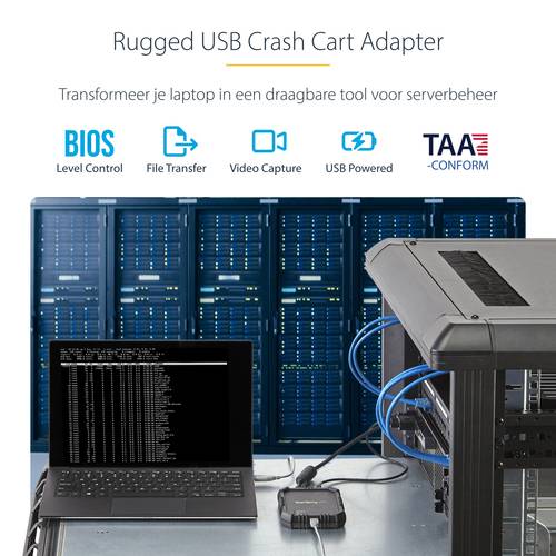 StarTech.com USB 2.0 KVM console - draagbare laptop Crash cart adapter met bestandsoverdracht & video-opname