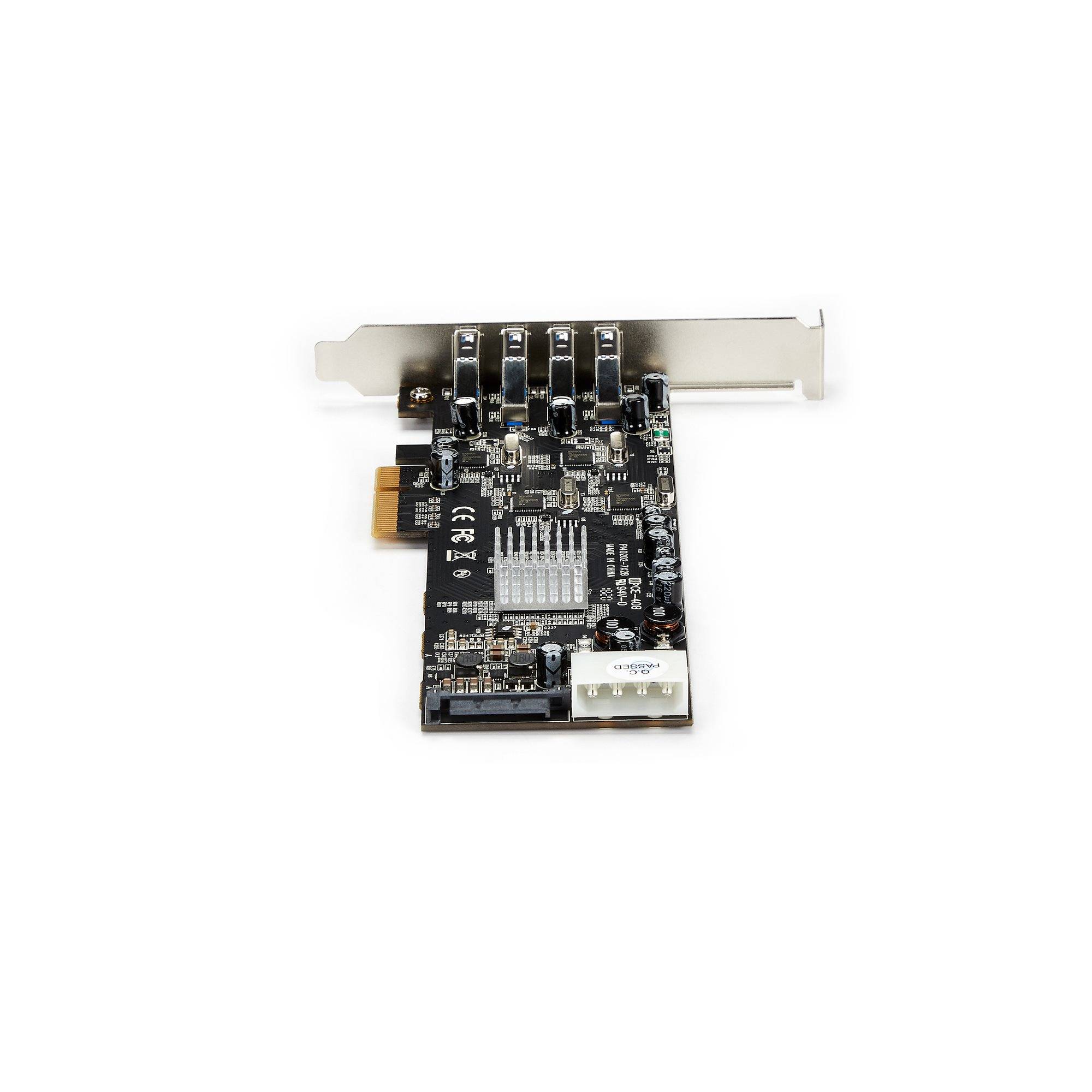 StarTech.com 4-poorts PCI Express (PCIe) SuperSpeed USB 3.0 kaartadapter met 4 speciale 5 Gbps kanalen UASP SATA/LP4-voeding