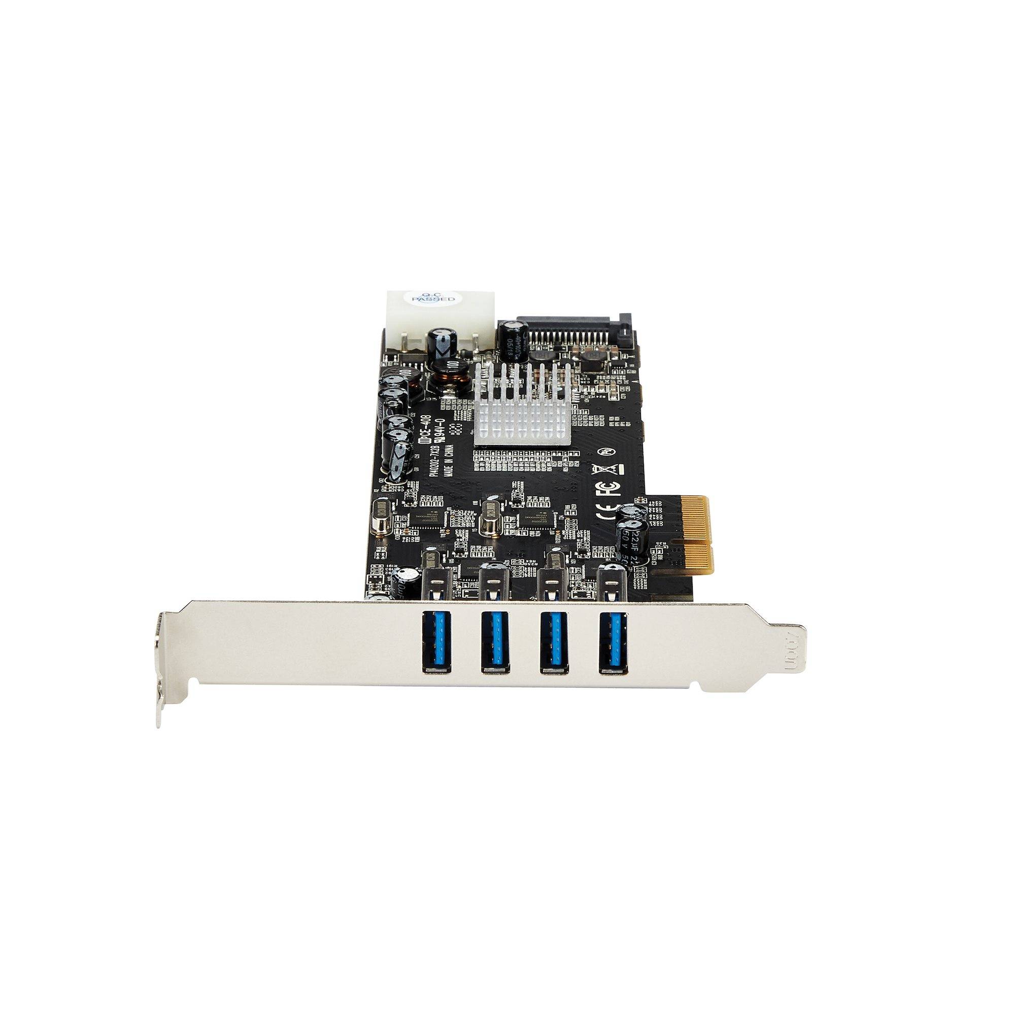 StarTech.com 4-poorts PCI Express (PCIe) SuperSpeed USB 3.0 kaartadapter met 4 speciale 5 Gbps kanalen UASP SATA/LP4-voeding