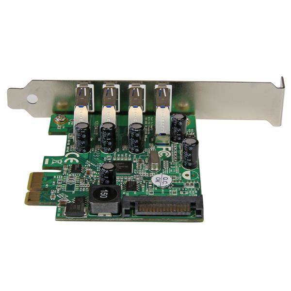 StarTech.com 4-poorts PCI Express PCIe SuperSpeed USB 3.0 controllerkaartadapter met UASP SATA-voeding