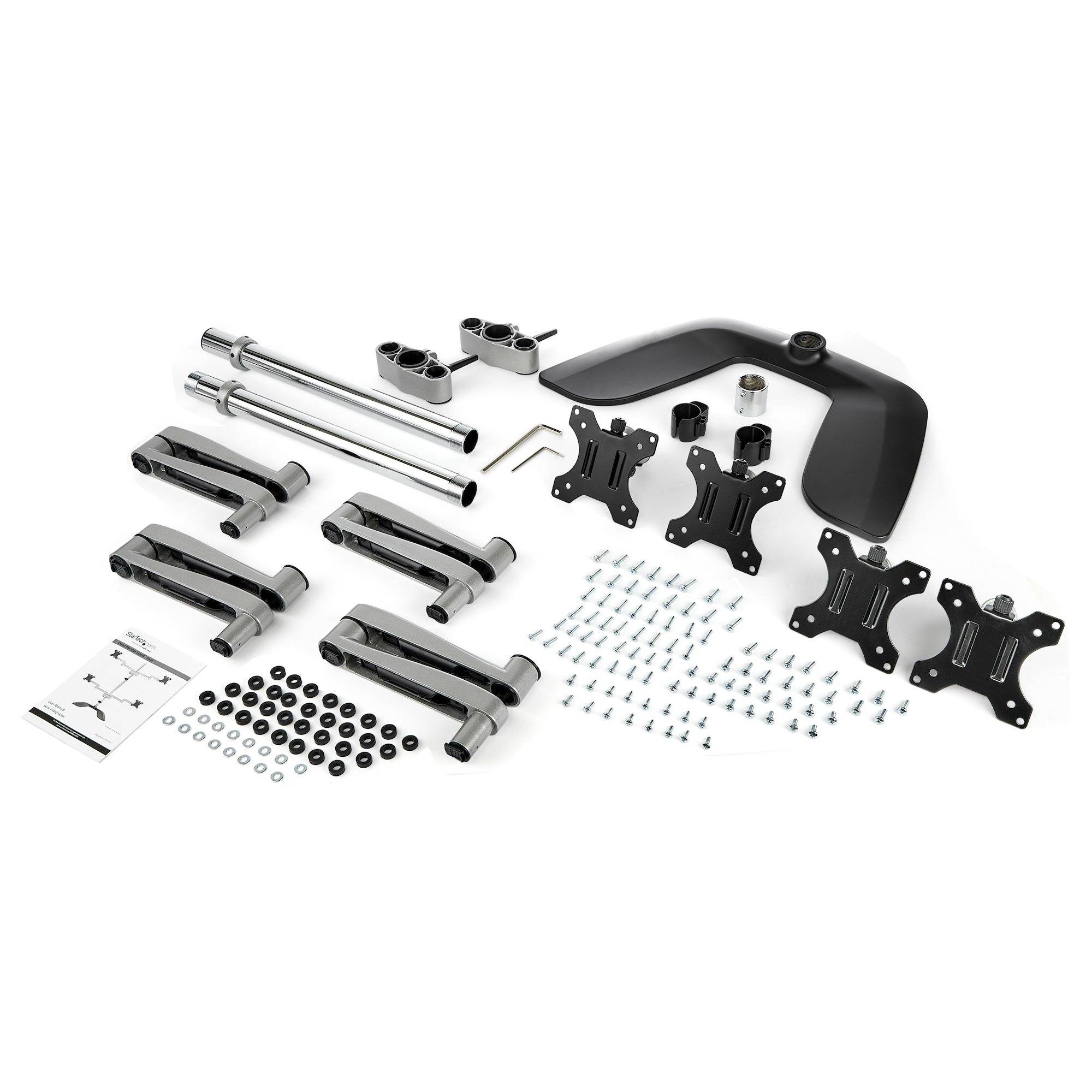 StarTech.com Monitorarm voor vier schermen scharnierend staal & aluminium