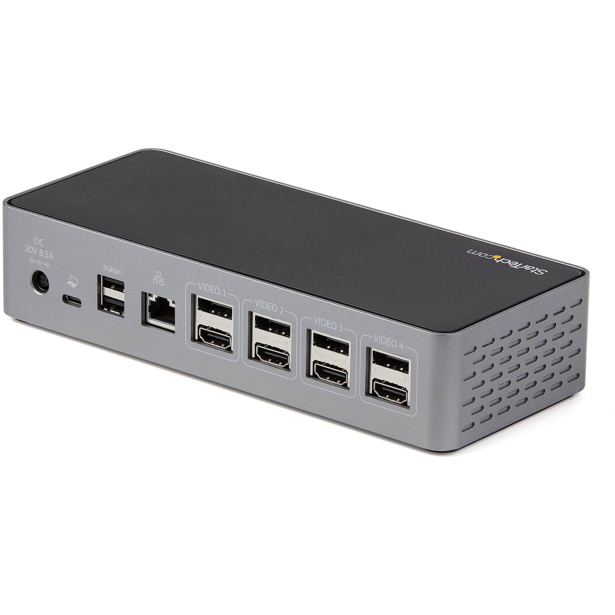 StarTech.com USB-C Dock, 4K 60Hz Quad Monitor DisplayPort & HDMI, Universeel USB Type-C Docking Station met 100W Power Delivery, USB Hub met 1x USB Type-C & 3x USB-A, Ethernet, Audio