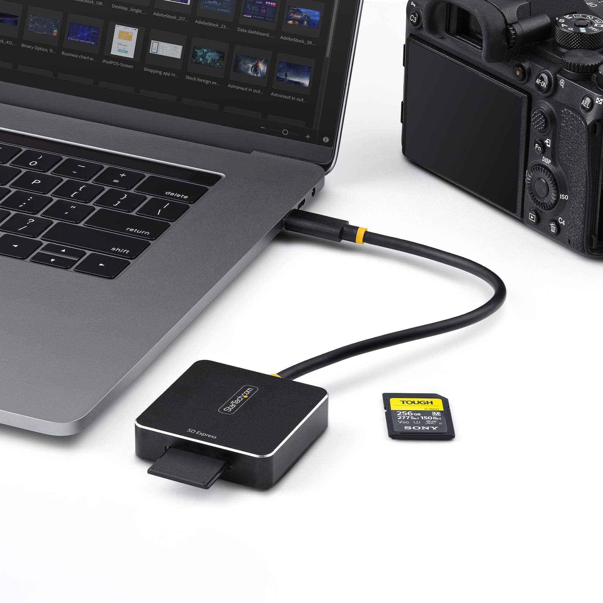 StarTech.com USB-C SD Express Kaartlezer, USB 10Gbps, Draagbare Memory Card Reader, USB Type-C naar Secure Digital 7.1, SD Kaart Adapter, Werkt met elk besturingssysteem