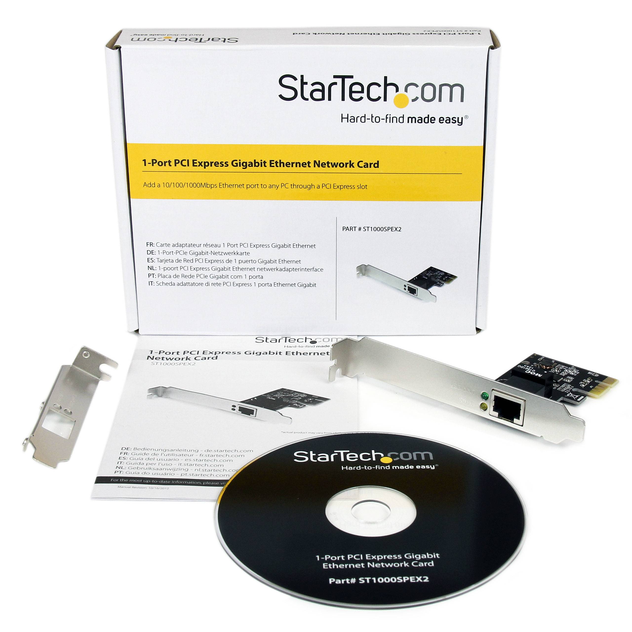 StarTech.com 1-poort PCI Express PCIe gigabit netwerkserver NIC-kaart dubbelprofiel