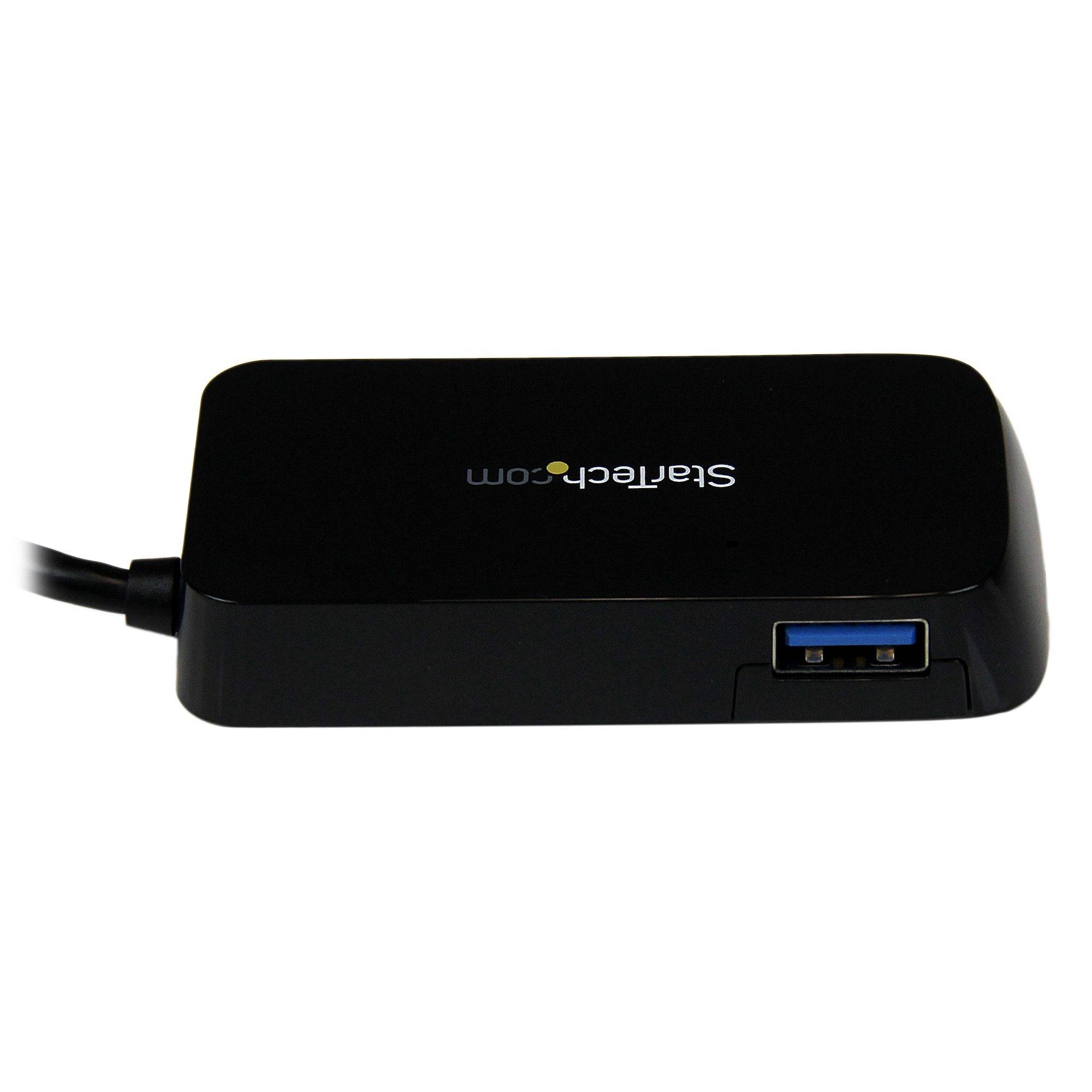 StarTech.com Draagbare 4-poorts SuperSpeed USB 3.0 hub - 5Gbps - zwart