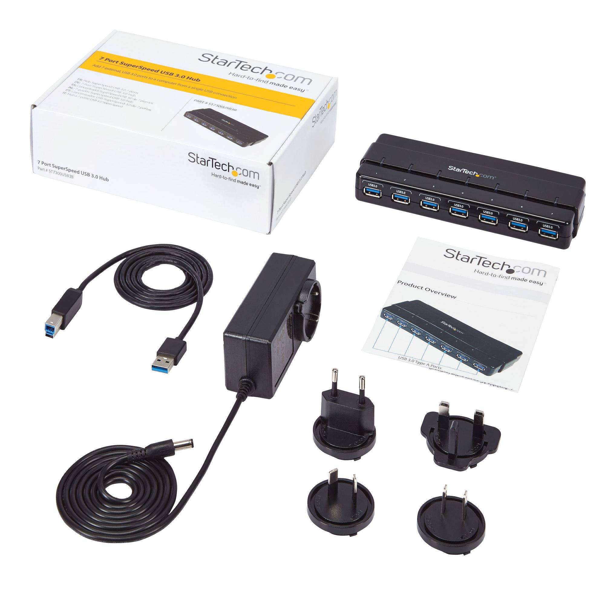 StarTech.com 7-poorts USB 3.0-hub - 5Gbps - desktop