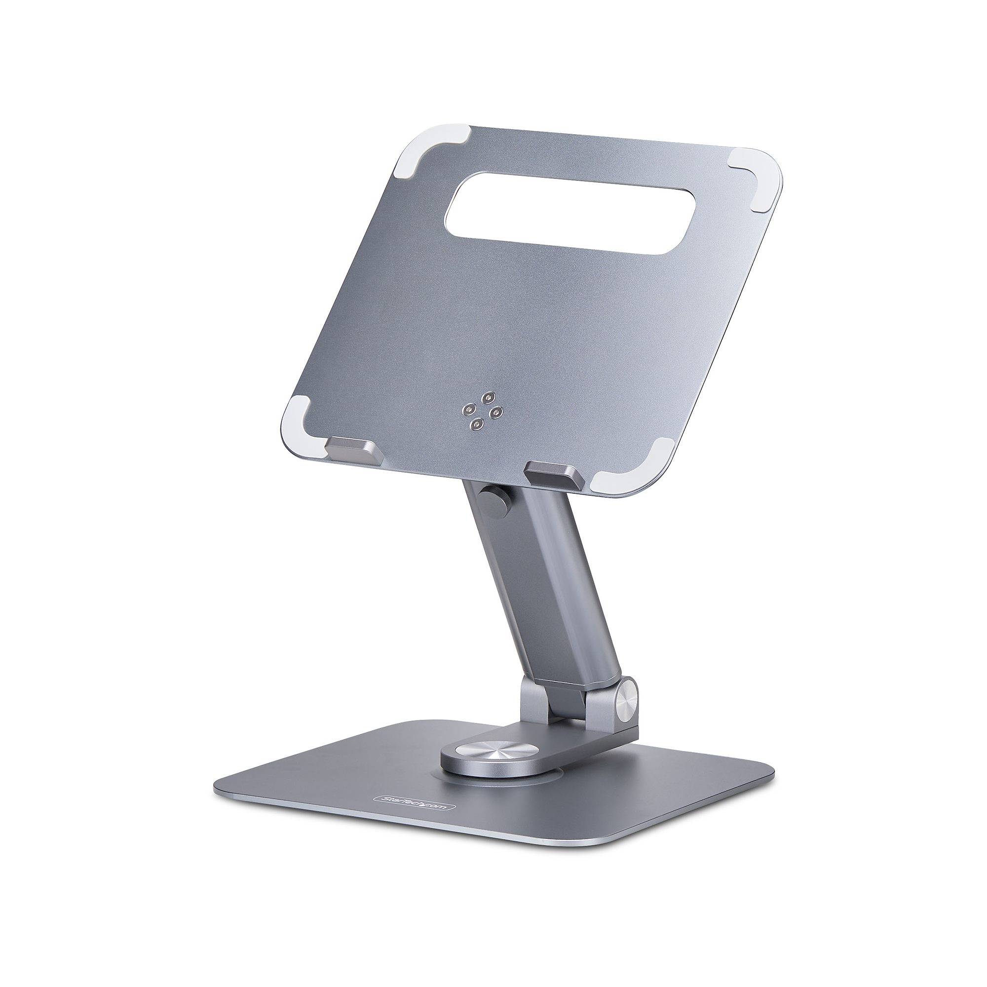 StarTech.com Telescopische Laptopstandaard, 360 Roterende Voet, Draaibare Laptophouder voor Bureau, In Hoogte Verstelbaar & Kantelbaar, Max 5kg, Aluminium