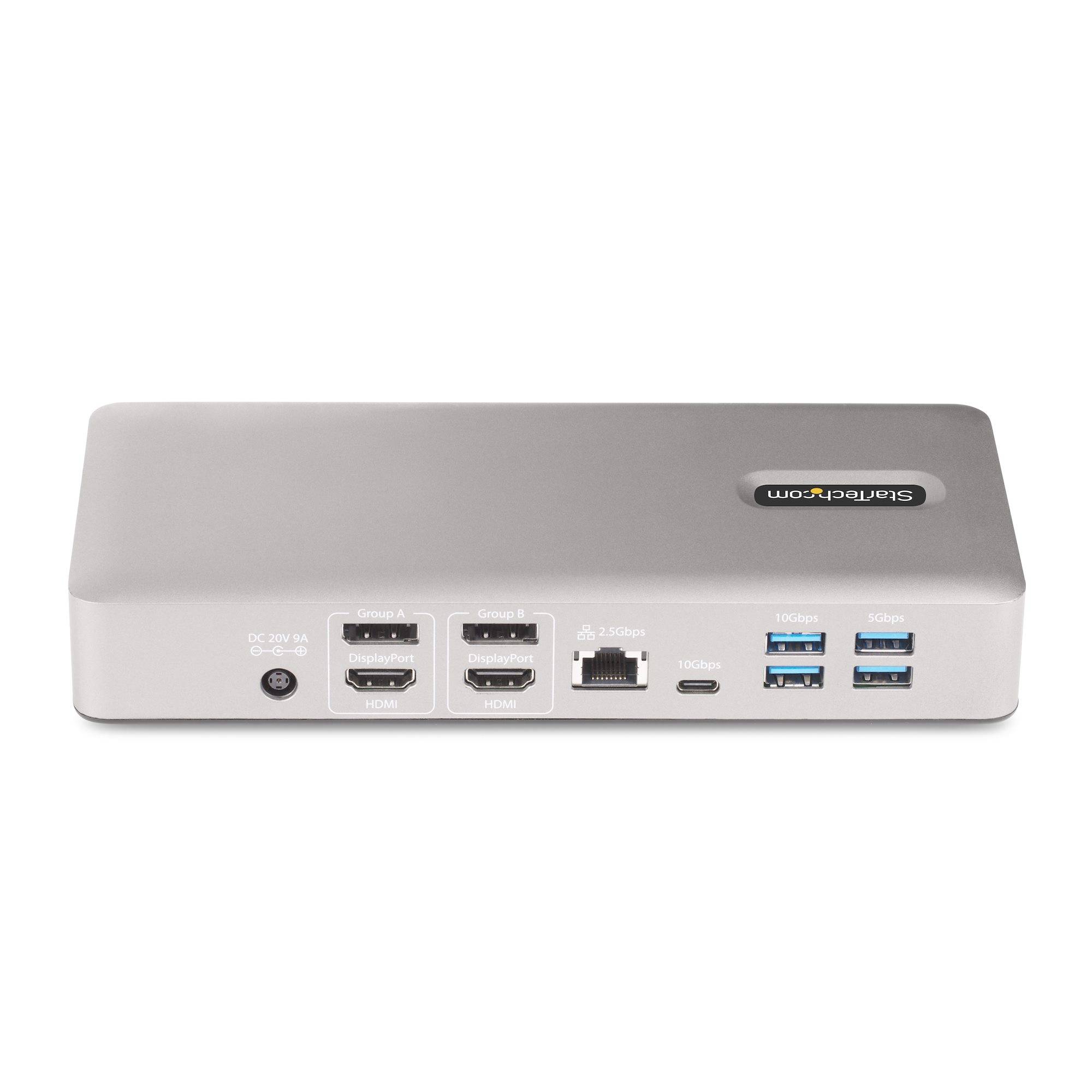 StarTech.com Thunderbolt 4 Multi-Monitor Docking Station, Quad/Triple/Dual Display Dock, 2x HDMI/2x DisplayPort, 7x USB Hub, 2.5Gb Ethernet, 98W Power Delivery