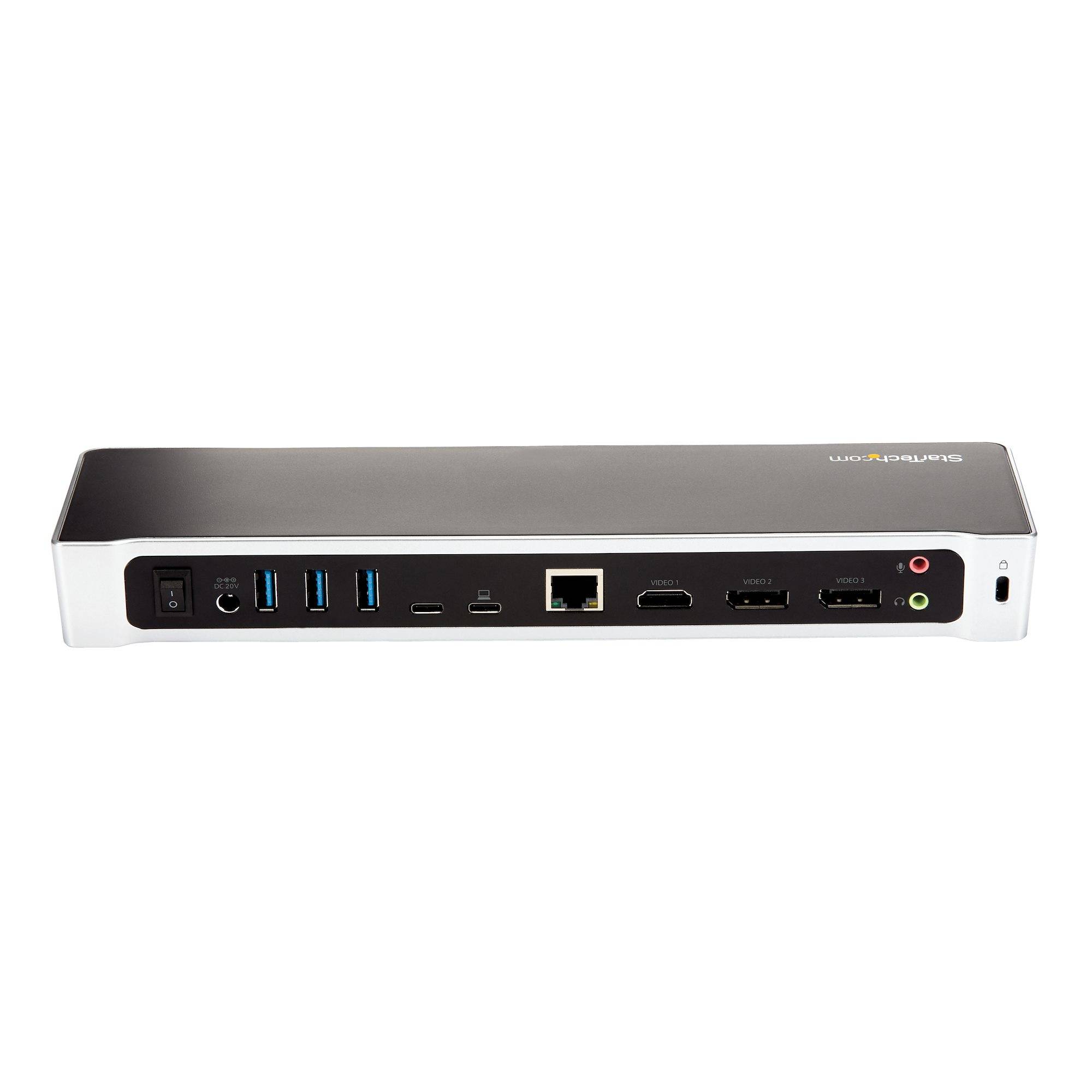 StarTech.com 4K USB-C Dock, Triple UHD 4K Monitor Docking Station, Mac & Windows, USB C to HDMI & DisplayPort, 100W Power Delivery, 5x USB 5Gbps Hub