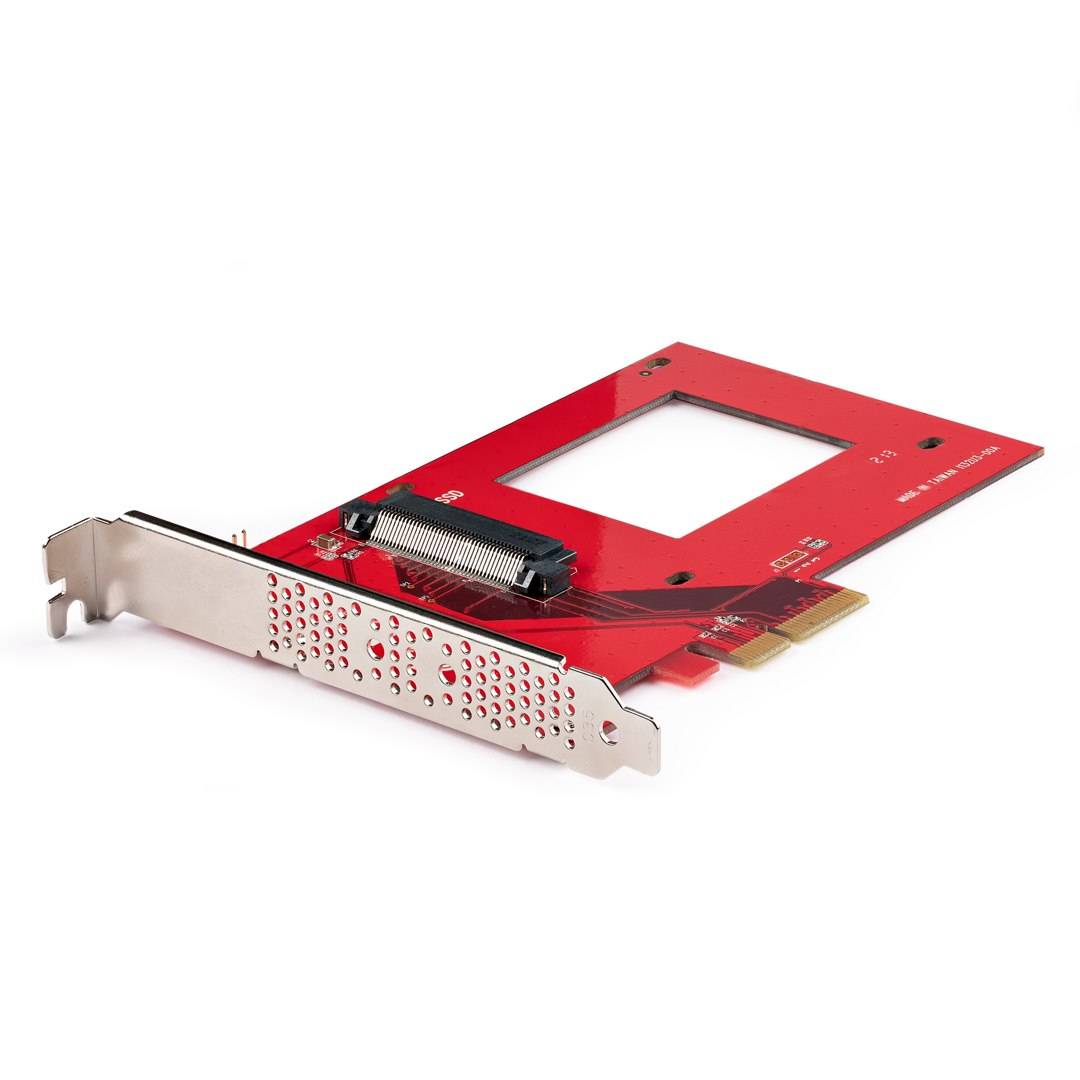 StarTech.com U.3 naar PCIe Adapter Kaart, PCIe 4.0 x4 Adapter voor 2.5" U.3 NVMe SSDs, SFF-TA-1001 PCI Express Uitbreidingskaart voor Desktops/Servers, TAA Compliant, OS Onafhankelijk