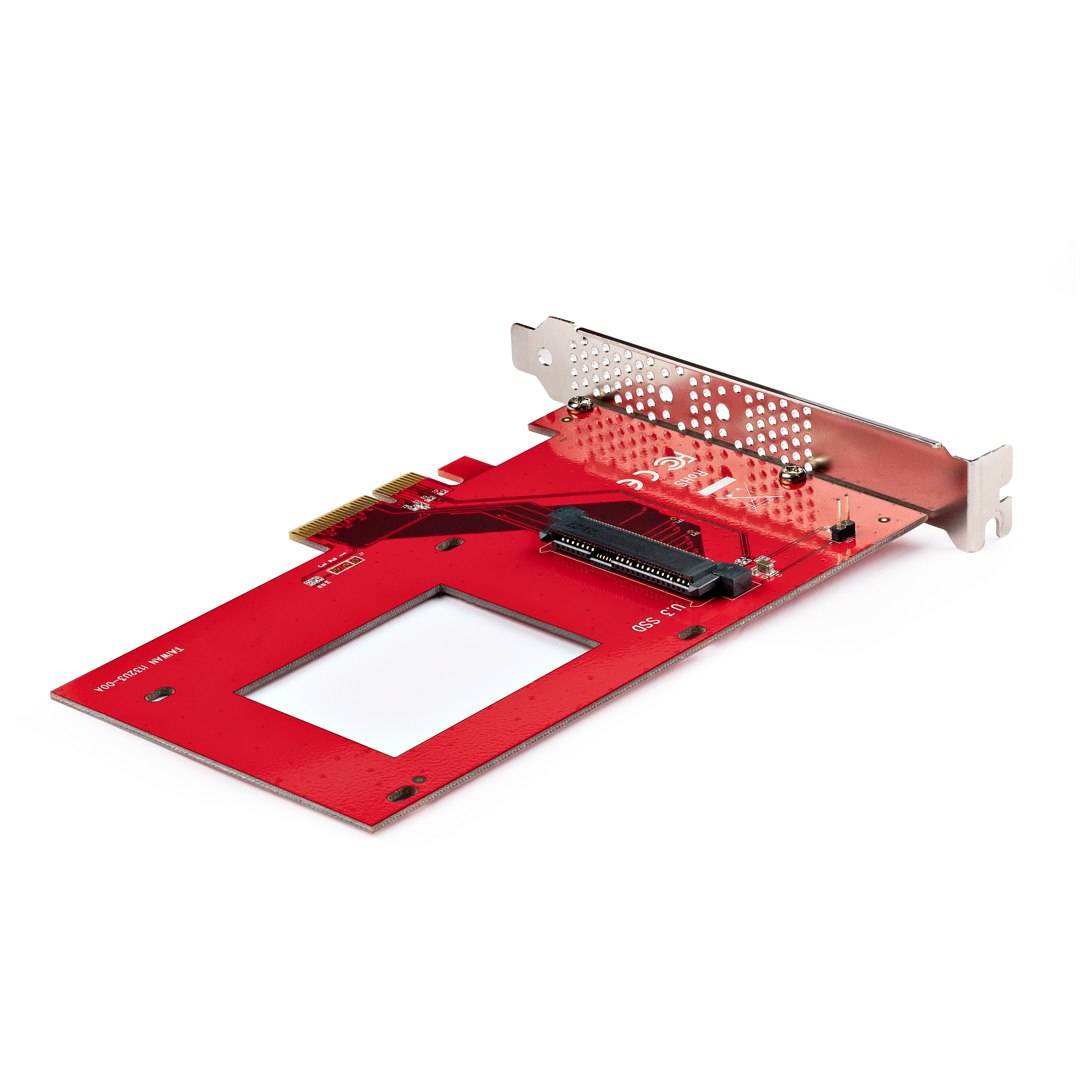 StarTech.com U.3 naar PCIe Adapter Kaart, PCIe 4.0 x4 Adapter voor 2.5" U.3 NVMe SSDs, SFF-TA-1001 PCI Express Uitbreidingskaart voor Desktops/Servers, TAA Compliant, OS Onafhankelijk