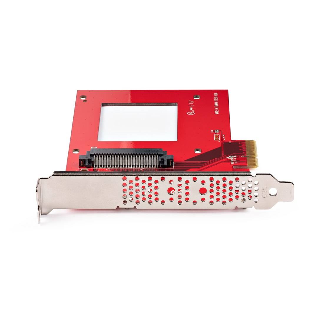 StarTech.com U.3 naar PCIe Adapter Kaart, PCIe 4.0 x4 Adapter voor 2.5" U.3 NVMe SSDs, SFF-TA-1001 PCI Express Uitbreidingskaart voor Desktops/Servers, TAA Compliant, OS Onafhankelijk