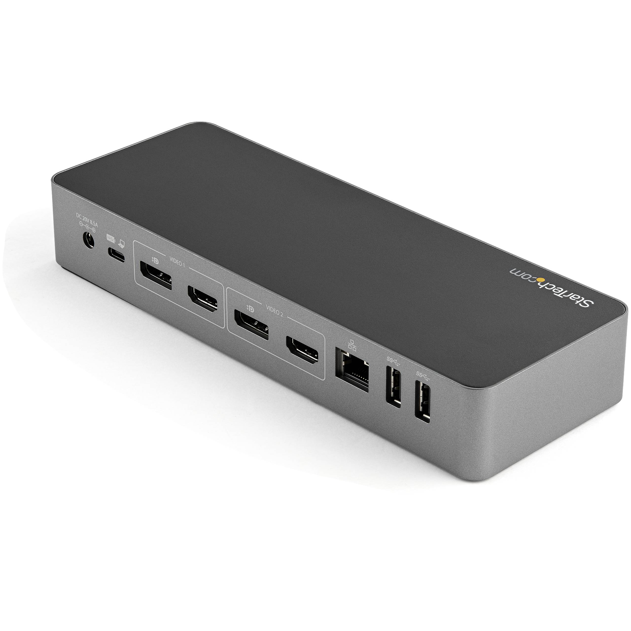 StarTech.com Universele Laptop Docking Station, Hybrid USB-C & USB-A Dock, Dual 4K DP & HDMI, 100W PD, Mac / Windows / Chrome OS, 4x USB 5Gbps Hub, GbE