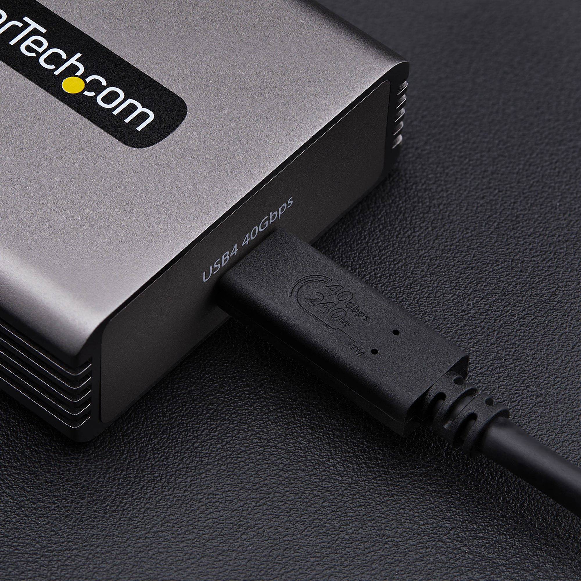 StarTech.com USB4 naar Ethernet Adapter, 10GbE, Multi-Gigabit, Thunderbolt Compatibel, 10GBASE-T/5G/2.5G NIC, 10G LAN Adapter, 0,5m USB4 Kabel, Win/Mac, TAA