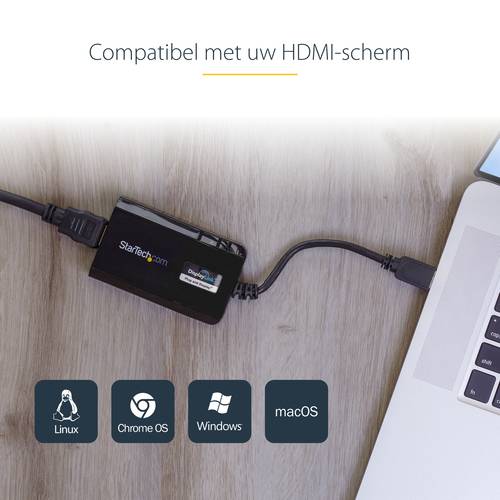 StarTech.com USB 3.0-naar-HDMI externe Multi-Monitor grafische videoadapter voor Mac & pc – DisplayLink gecertificeerd – HD 1080p