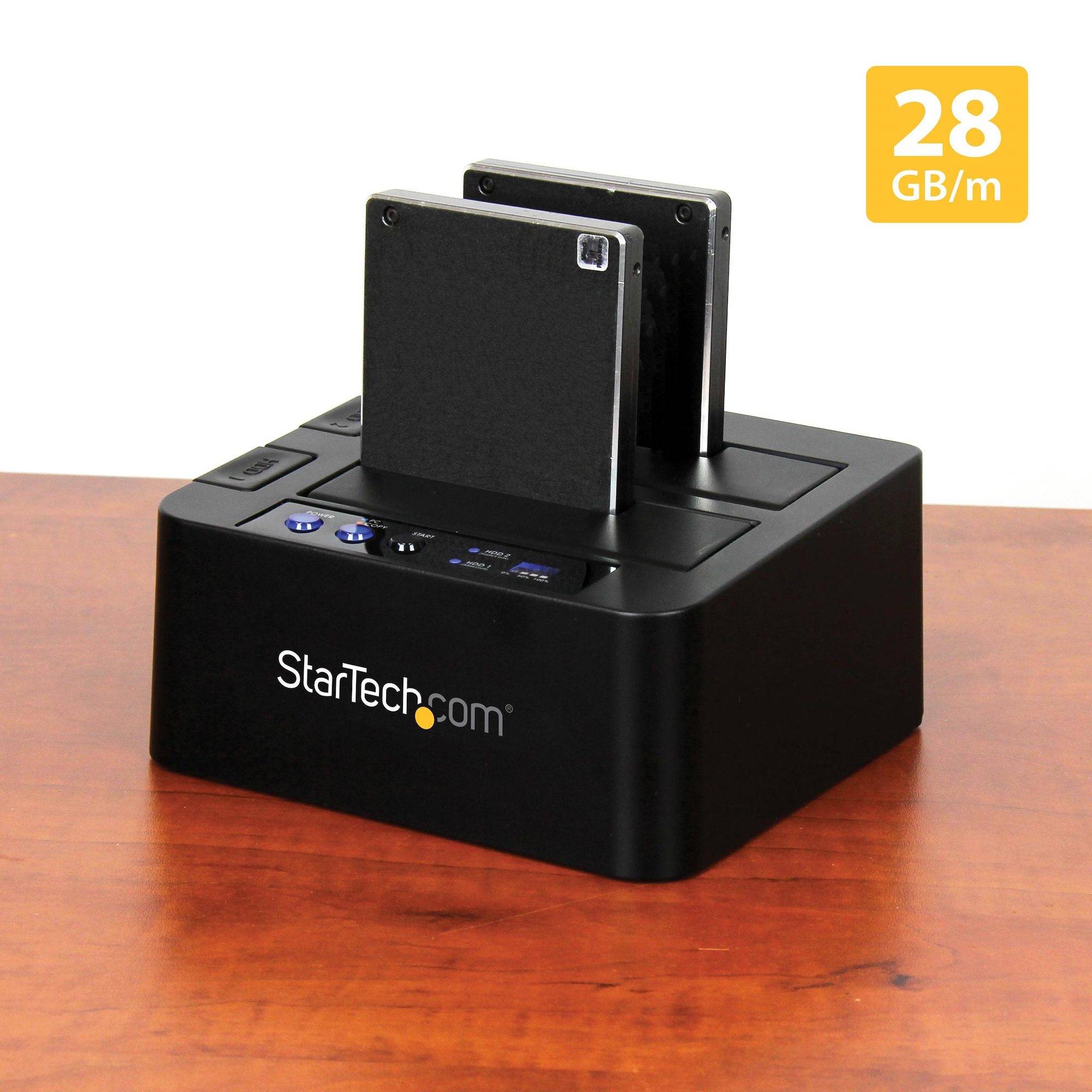 StarTech.com USB 3.1 (10Gbps) Standalone Duplicator Dock voor 2.5" & 3.5" SATA SSD/HDD schijven met Fast-Speed Duplication tot 28GB/min