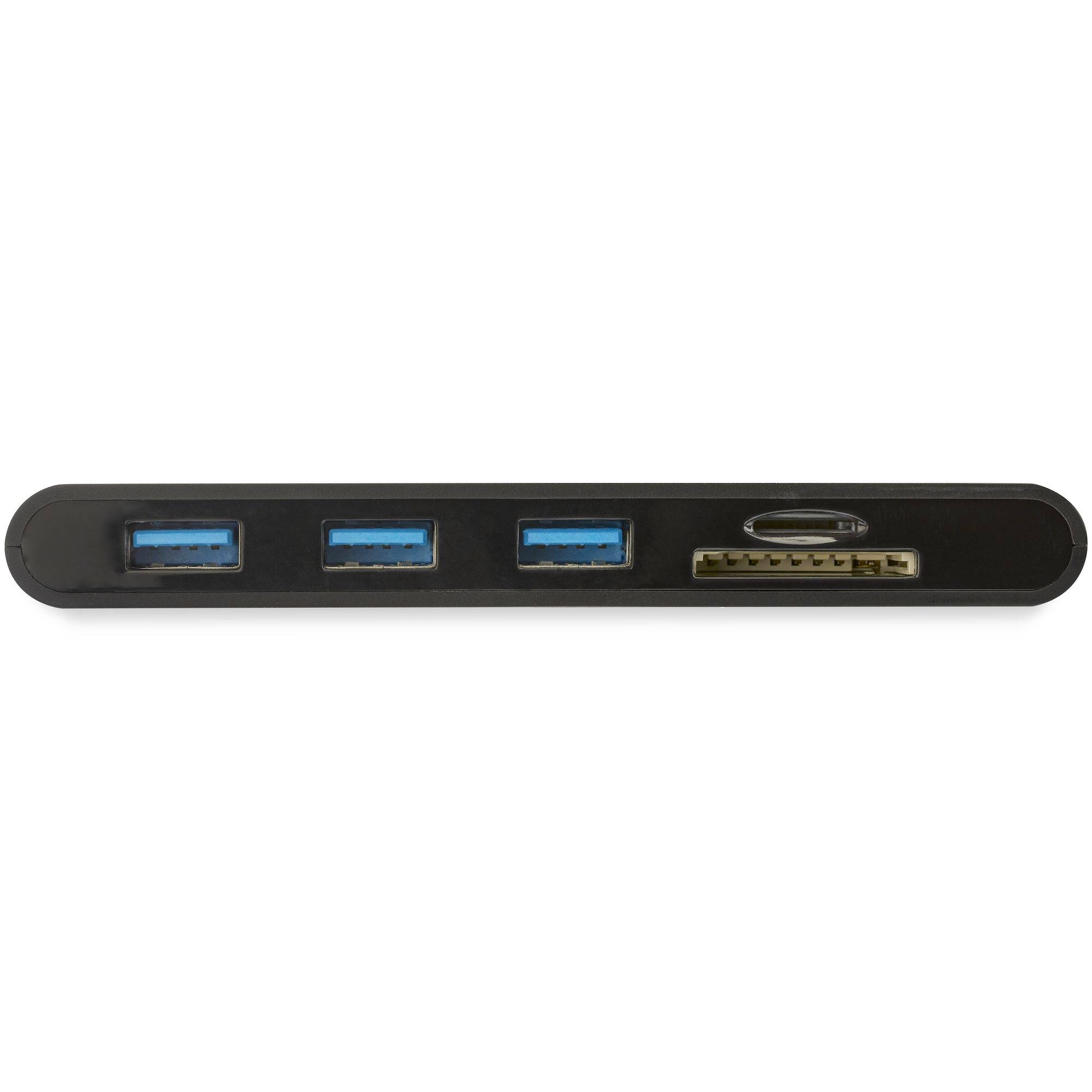 StarTech.com USB-C Multiport Adapter - USB Type-C 8-in-1 Mini Dock met HDMI 4K of VGA 1080p - 100W Power Delivery Passthrough, 3-Port USB 3.0 Hub, GbE, SD & MicroSD - Laptop Travel Dock