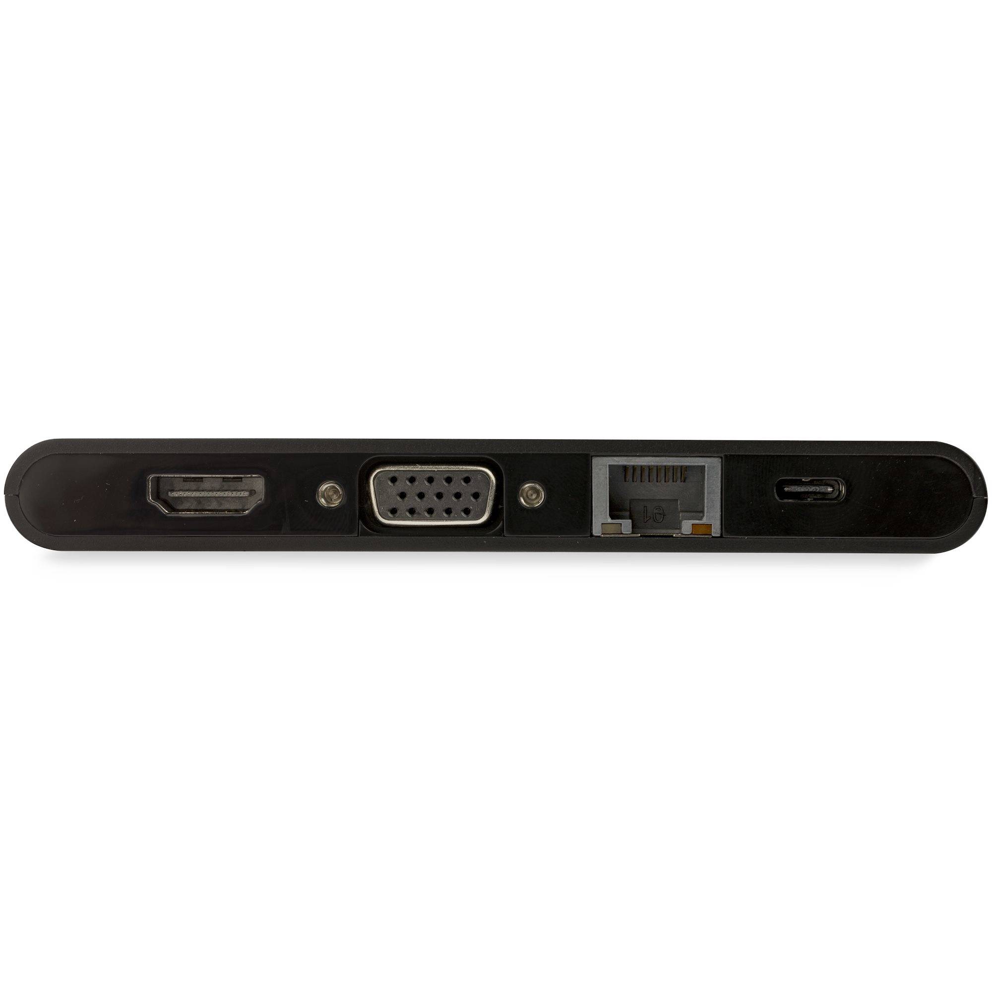 StarTech.com USB-C Multiport Adapter - USB Type-C 8-in-1 Mini Dock met HDMI 4K of VGA 1080p - 100W Power Delivery Passthrough, 3-Port USB 3.0 Hub, GbE, SD & MicroSD - Laptop Travel Dock