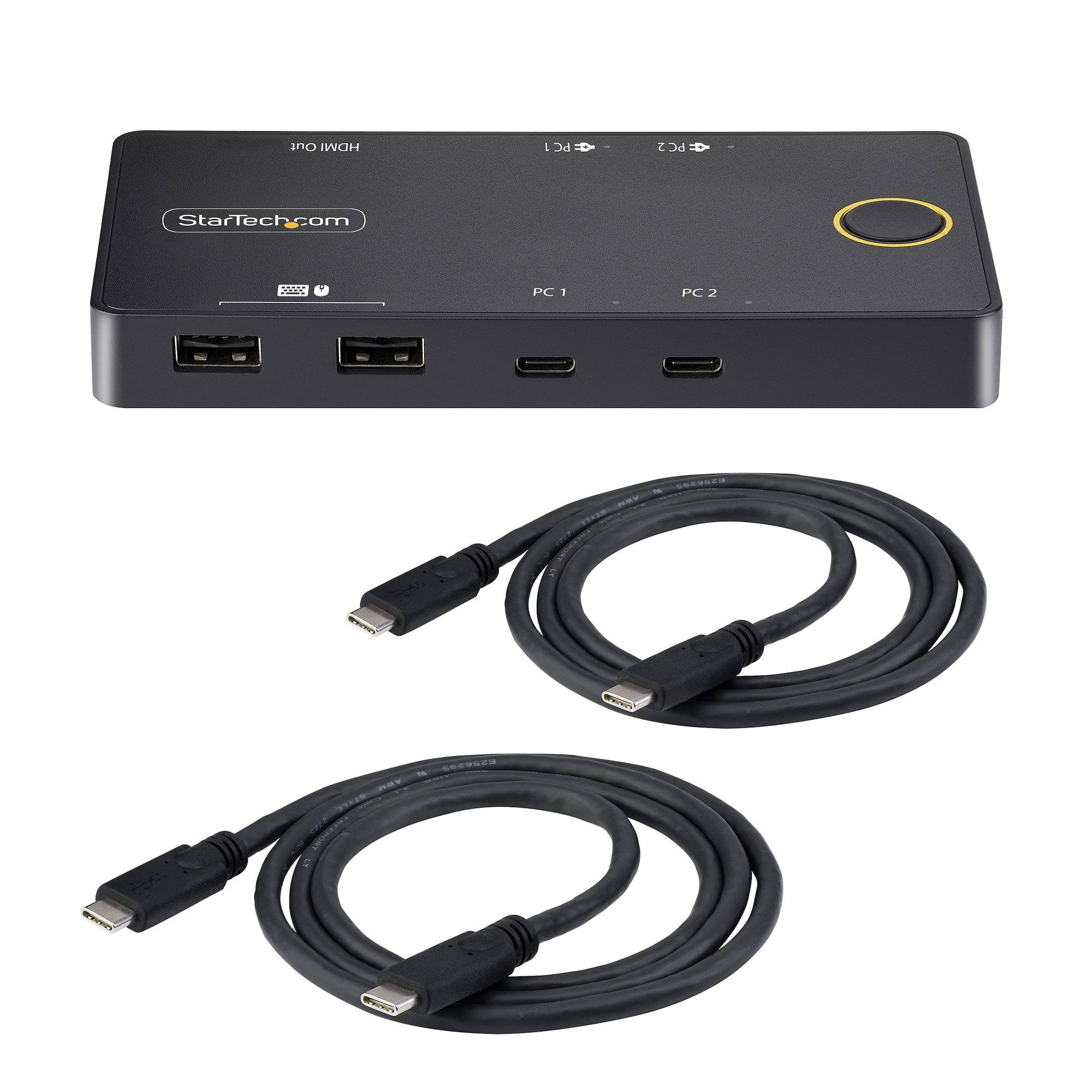 StarTech.com C2-H46-UC2-PD-KVM KVM-switch Zwart