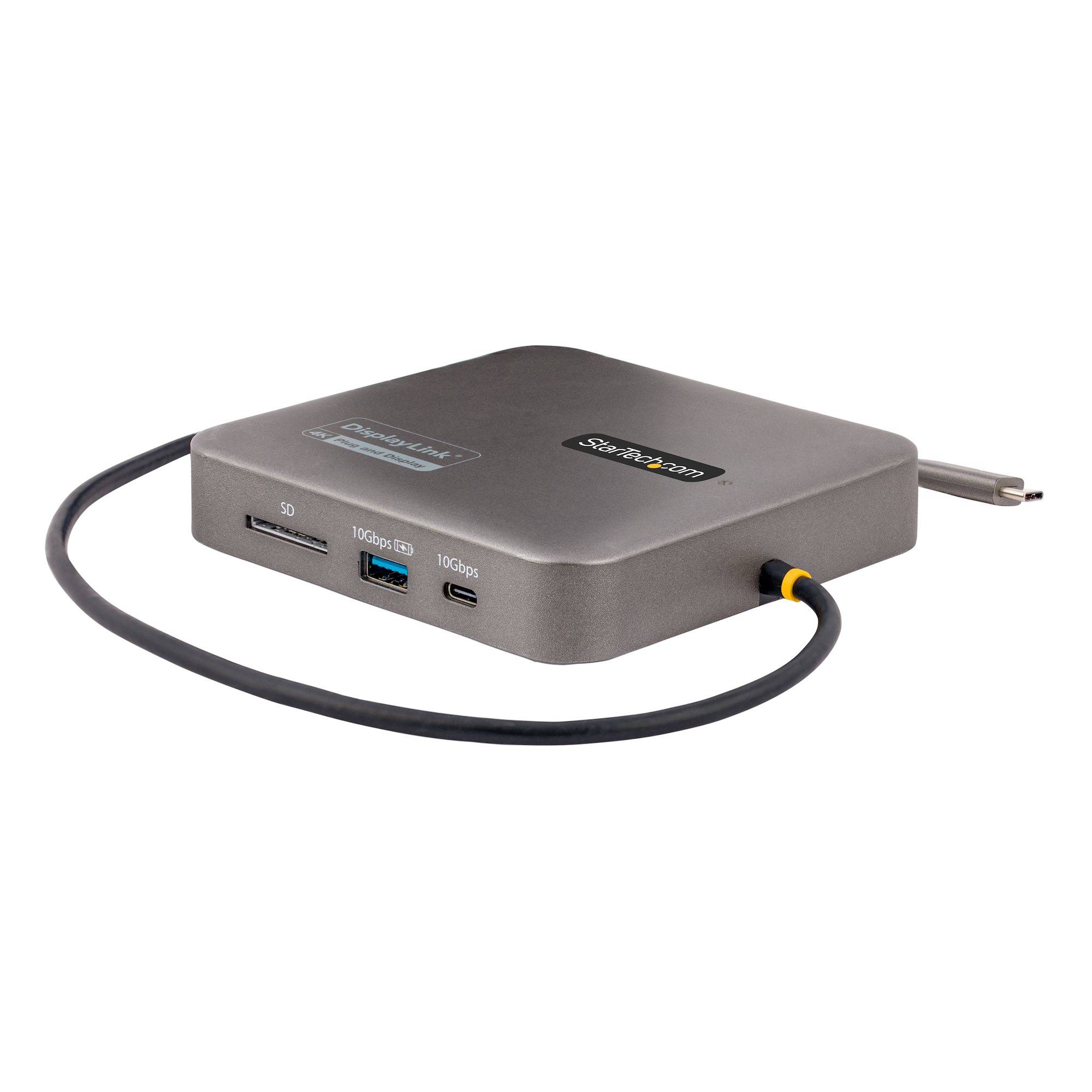 StarTech.com USB C Multiport Adapter - USB-C naar HDMI or Mini DisplayPort 4K 60Hz, 100W Power Delivery Pass-Through, 4-Port 10Gbps USB Hub - USB Type-C Mini Dock - 30cm Vaste Kabel