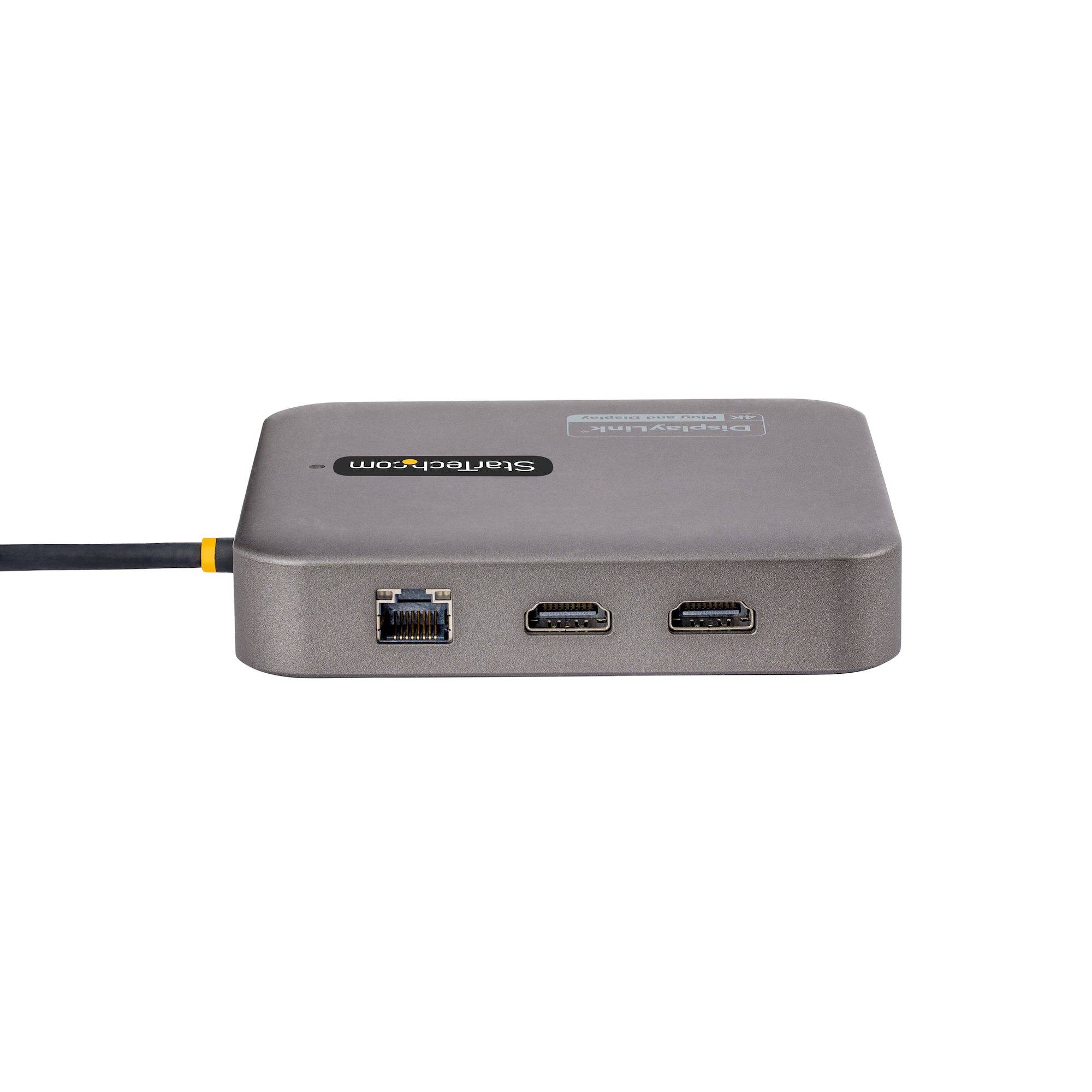 StarTech.com USB C Multiport Adapter - USB-C naar 4K HDMI, 100W Power Delivery Pass-through, SD/MicroSD Slot, 3-Port USB 3.0 Hub - USB Type-C Mini Dock - Lange (30cm) Kabel