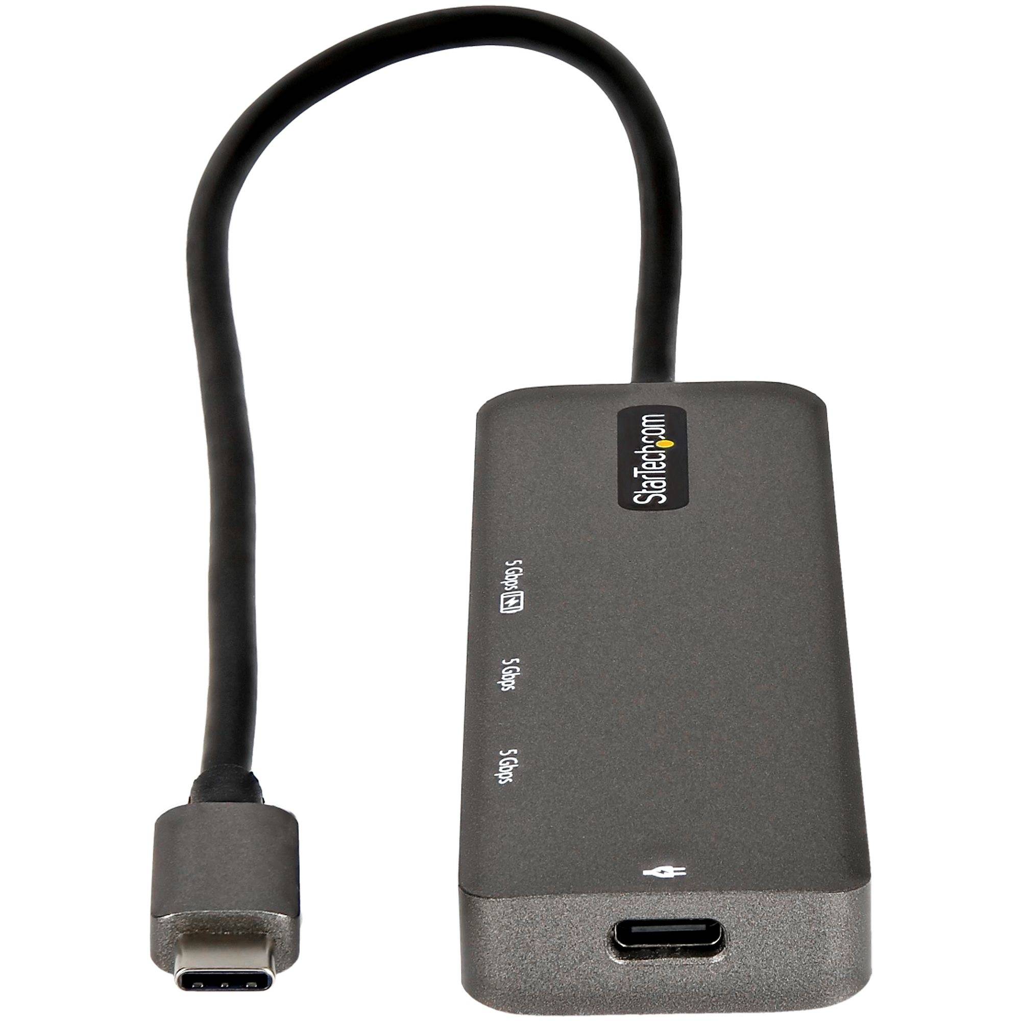StarTech.com USB-C Multiport Adapter, 4K 60Hz HDMI, HDR - 2-Port 5Gbps USB 3.0 Hub, 100W Power Delivery Pass-Through, GbE, USB Type C Mini Docking Station, Windows/macOS/ChromeOS