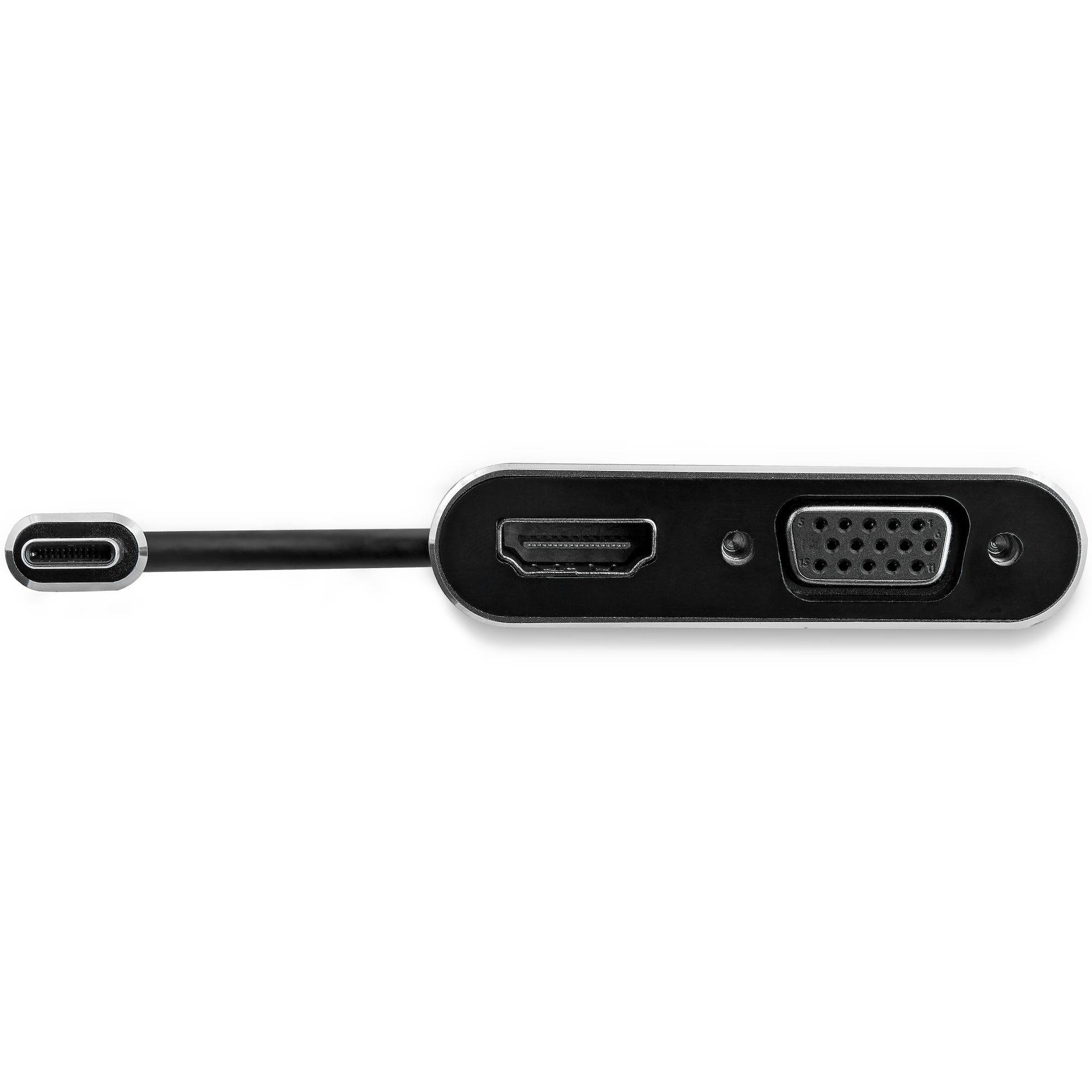 StarTech.com USB-C naar VGA en HDMI adapter 2-in-1 4K 30Hz space grijs