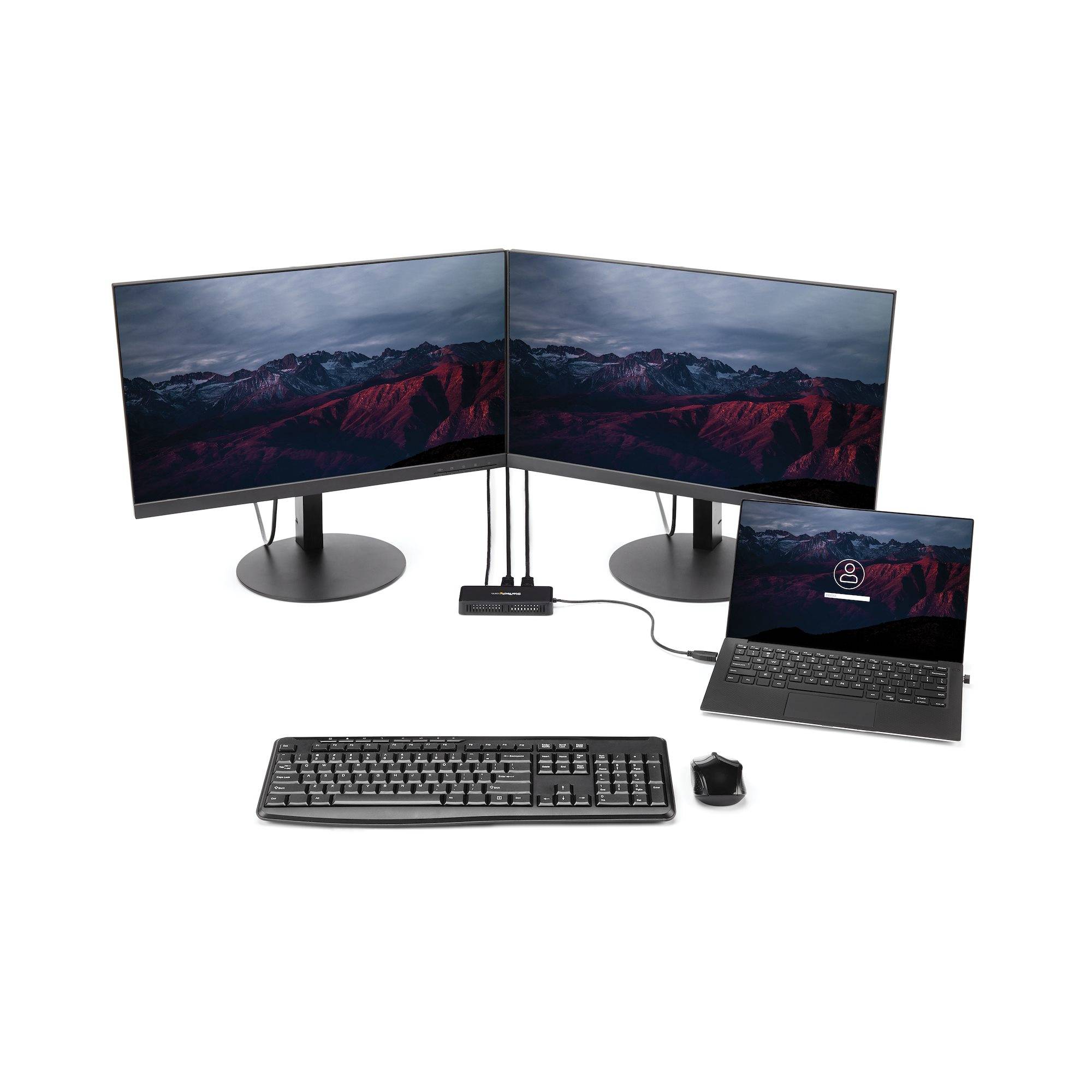 StarTech.com USB 3.0 Mini Dock - Dual Monitor USB-A Docking Station met DisplayPort 4K 60Hz Video & Gigabit Ethernet - 30cm Kabel - USB 3.1 Gen 1 Type-A Laptop Travel Adapter