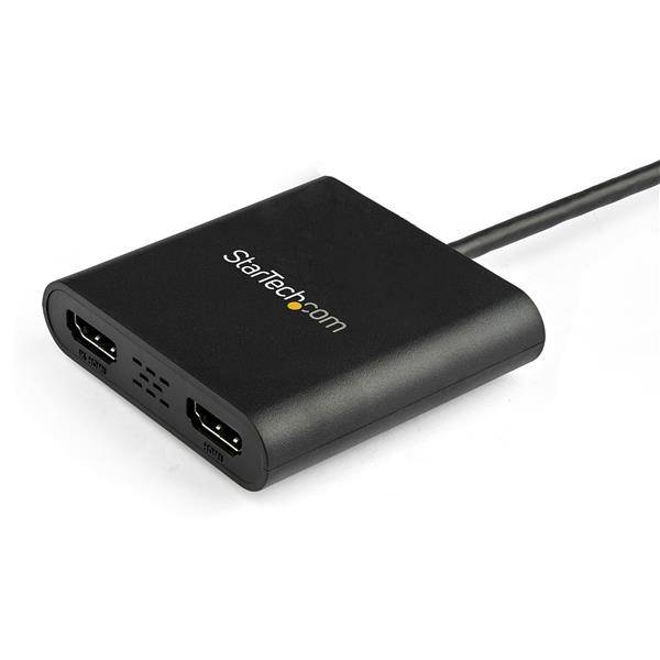 StarTech.com USB 3.0 naar Dual HDMI Adapter - Dual 1080p of Single 4K 30Hz - Externe video & grafische kaart - USB Type-A naar HDMI Dual Monitor Display Adapter - Alleen Windows - Zwart